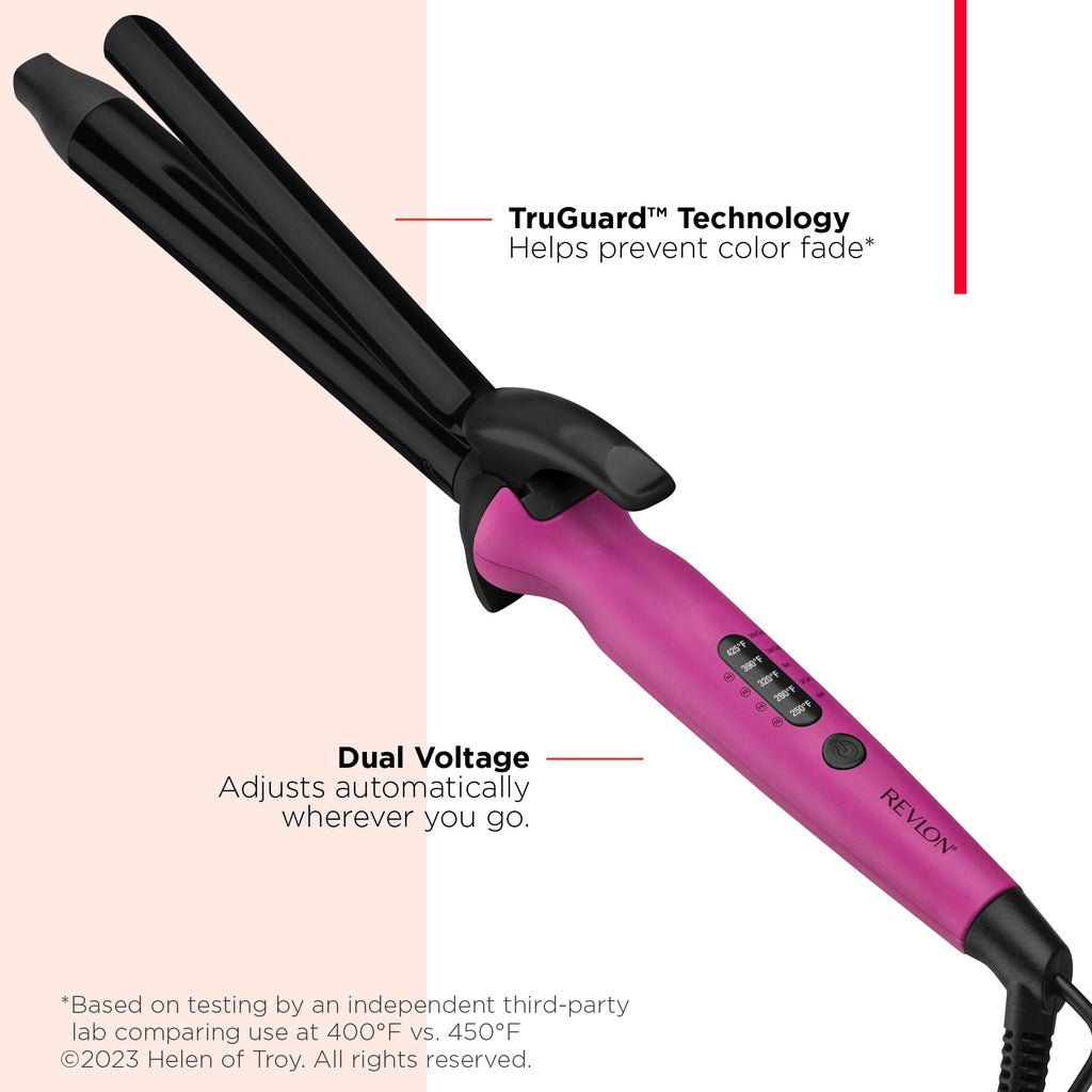 Revlon Easy Heat 1" Precision Curling Iron, Pink - Image 4