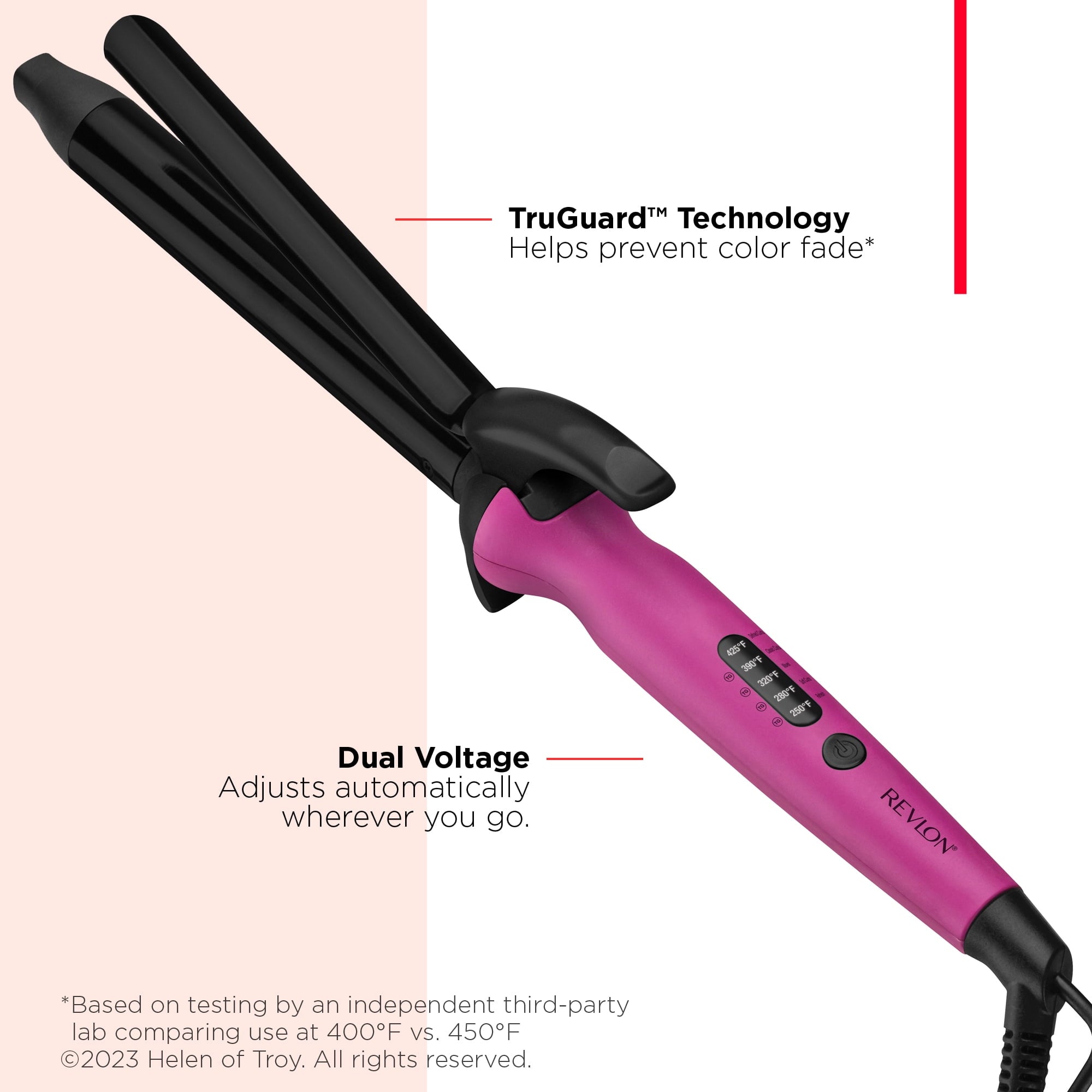 Revlon Easy Heat 1" Precision Curling Iron, Pink - Image 4