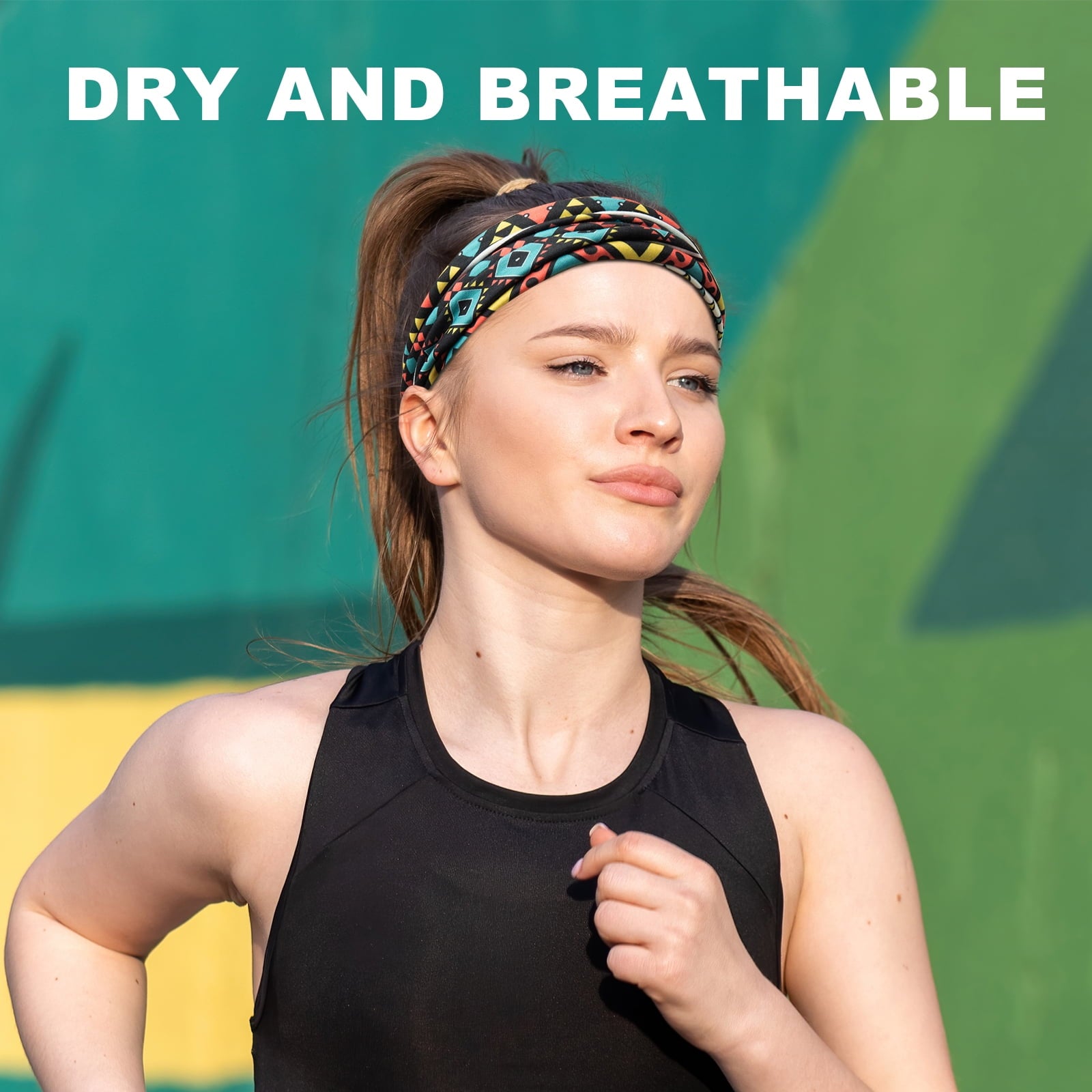 6 Pcs Head Bands for Women Trendy Wide Knotted Headband Workout Fitness Yoga Athletic Head Wraps Boho Hair Accessories - Image 5