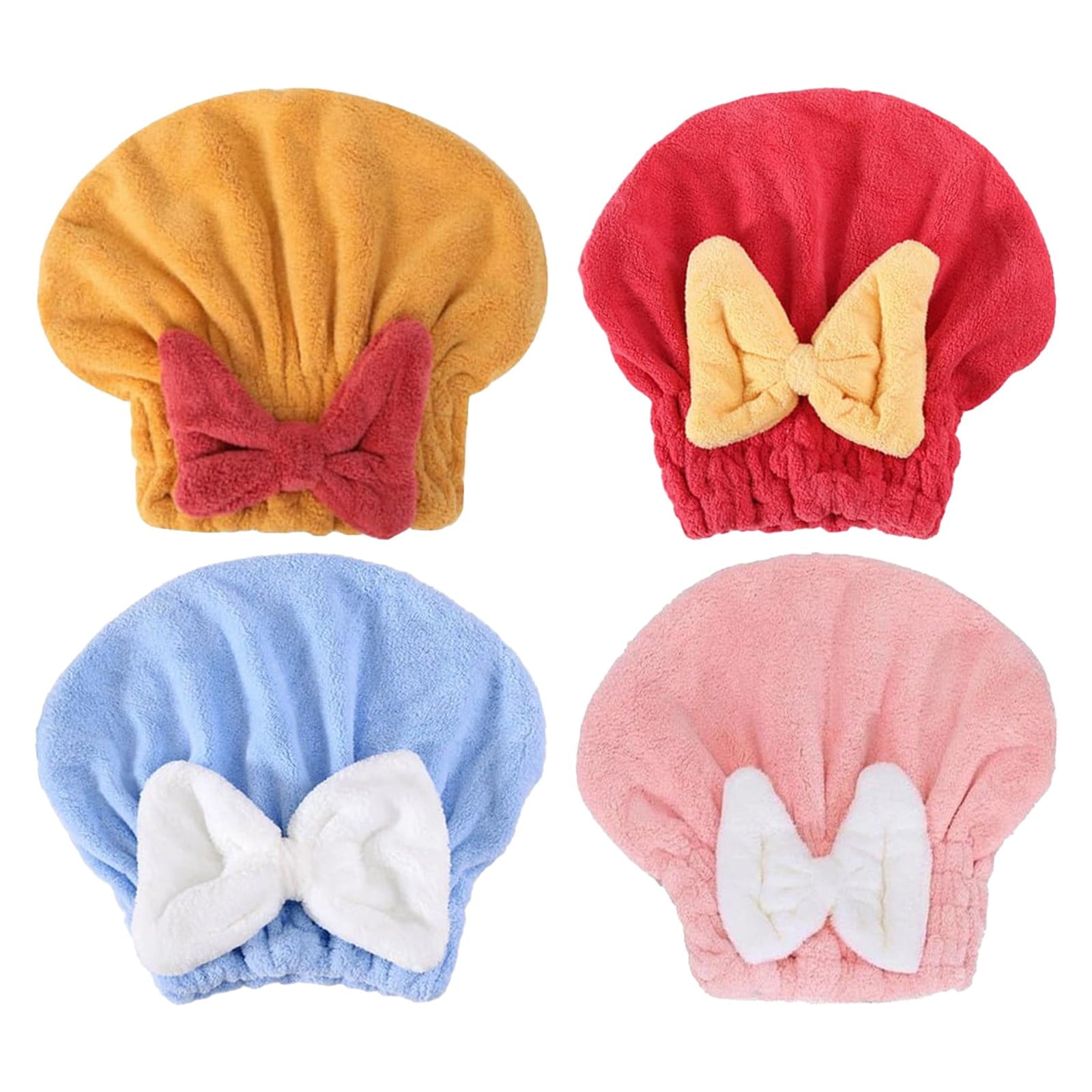 CSSJKYJ Super Absorbent Quick Drying Hair Towel Wrap,Soft Skin-Friendly Microfiber Material,Bow Knot Design Adds Elegance,Suitable for Hair - Image 4