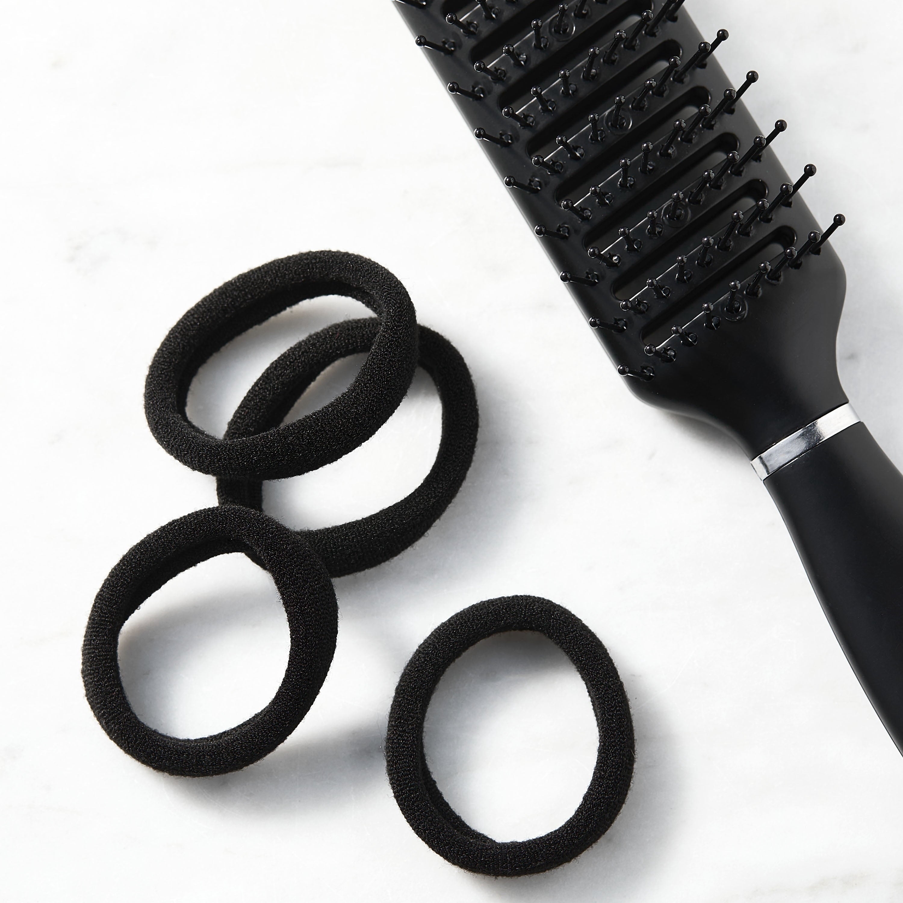 Nylon Ponytail Holders, Black, 20 Count - Image 2