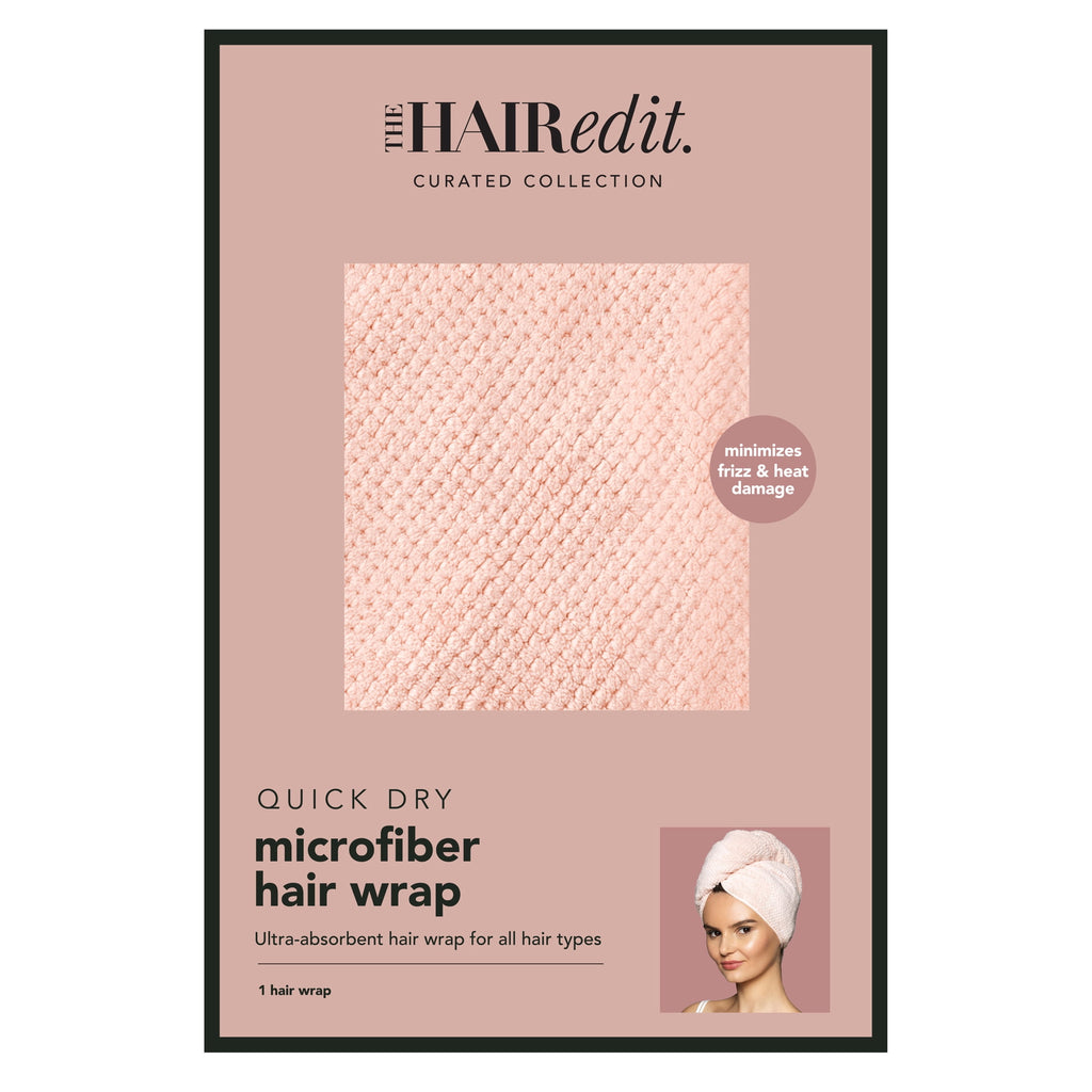 The Hair Edit Smooth & Dry Plush Microfiber Hair Wrap, Pink - Image 2