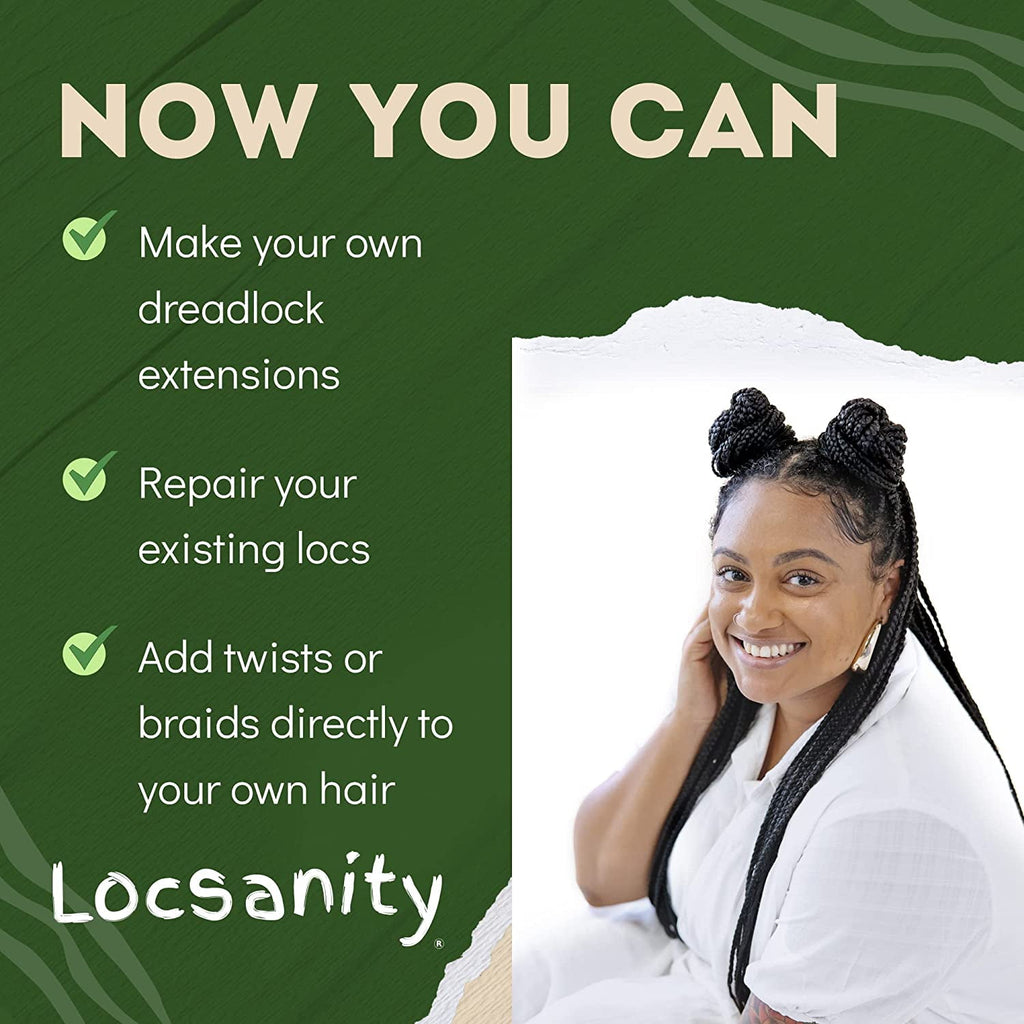 Bulk Hair for Locs, Repair, Extensions, Twists & Braids, 8" (1 oz), 613 Light Blonde - Image 4