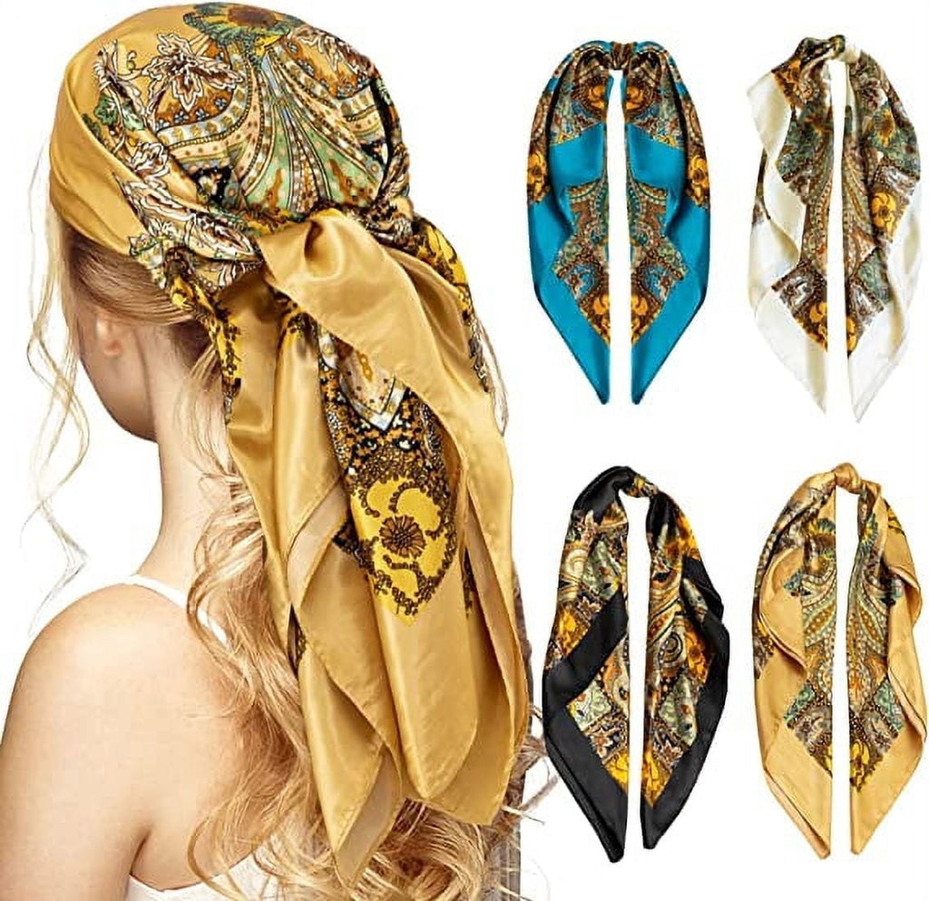 Scarf, 4-Piece Multicolor Bandana Scarf Pack