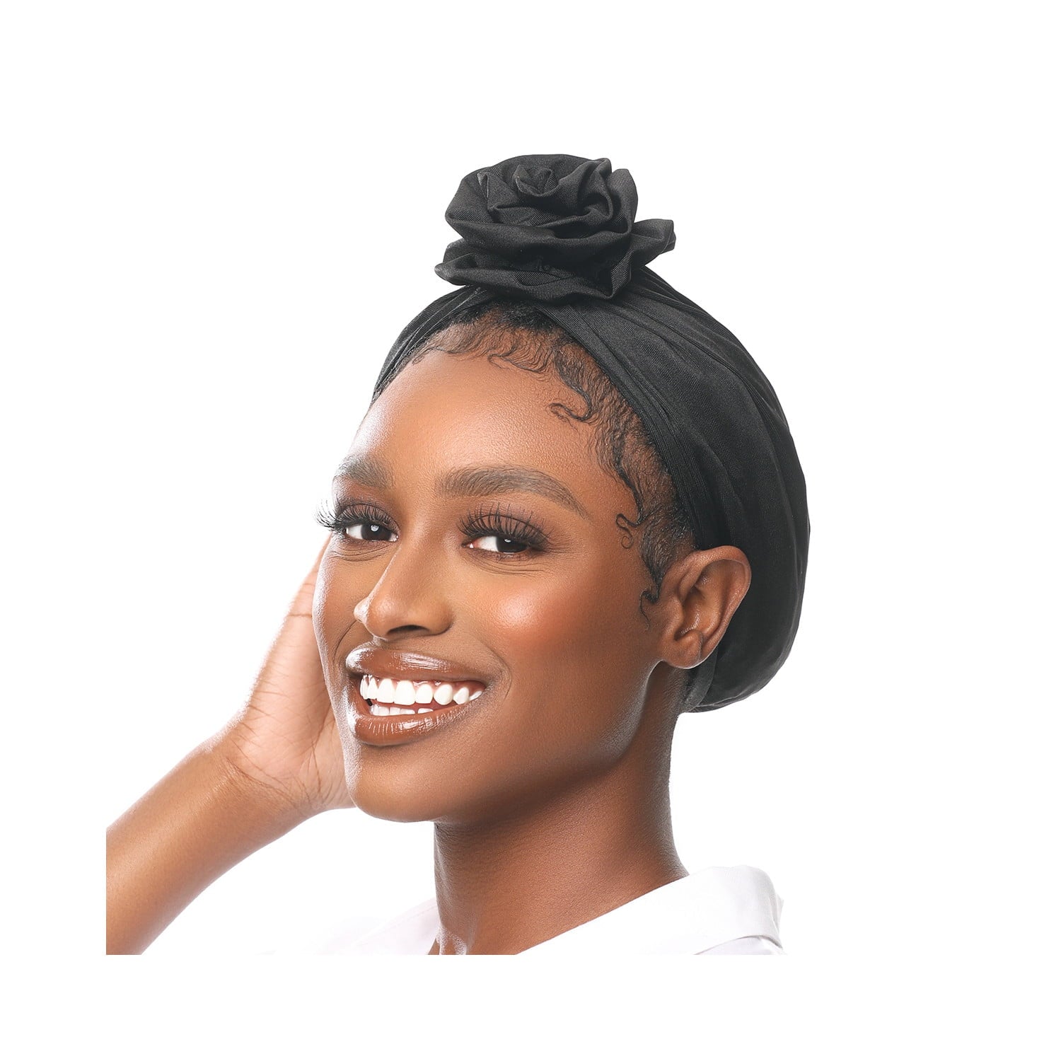 Hair Wrap For Women, Black Turban - Image 4