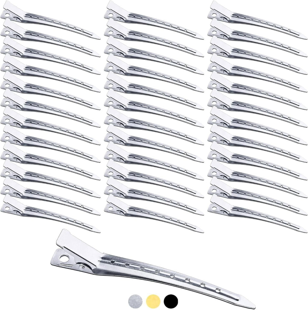 36pcs For Styling 3.5 Inch Silver Sectioning Metal Pin Curl Long Roller Duckbill dressing Alligator Curl For Women Gi...