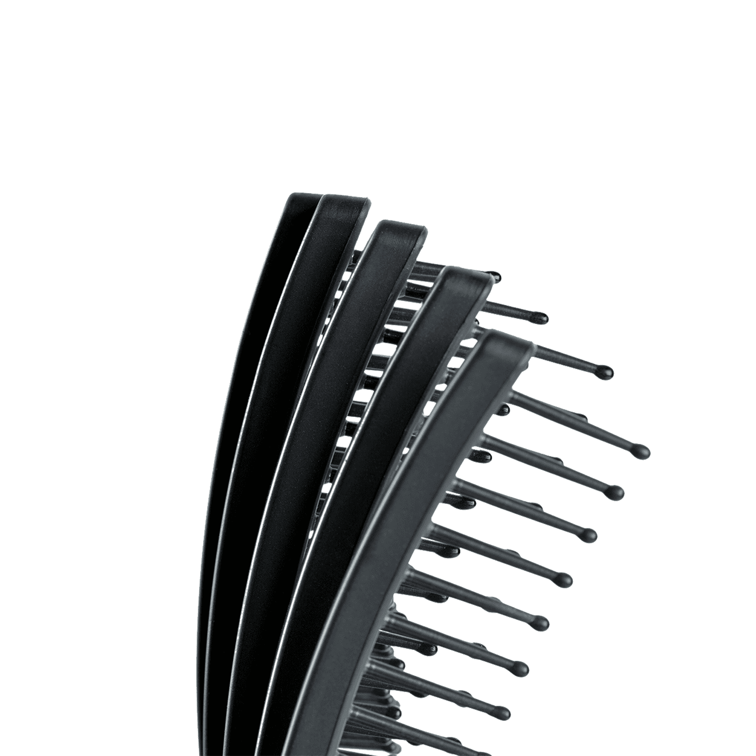 Hair Brush Salon Professional Flexible Paddle, Black, Synthetic Bristles - Image 5