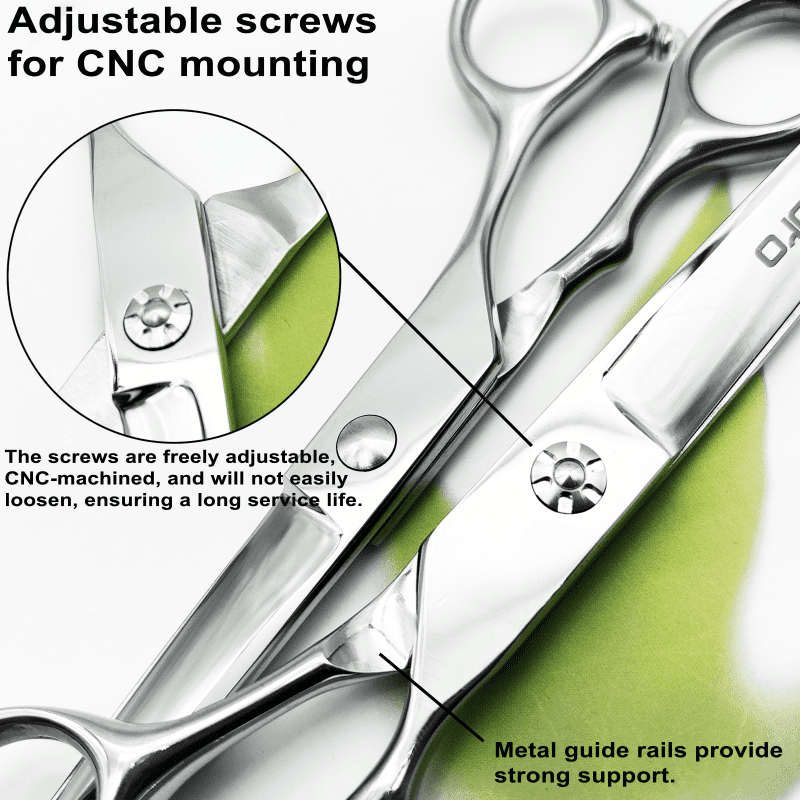 wingsbro 8 inches Silver Flat Scissors for Hair Cutting, Professional Barber Scissors - Image 4