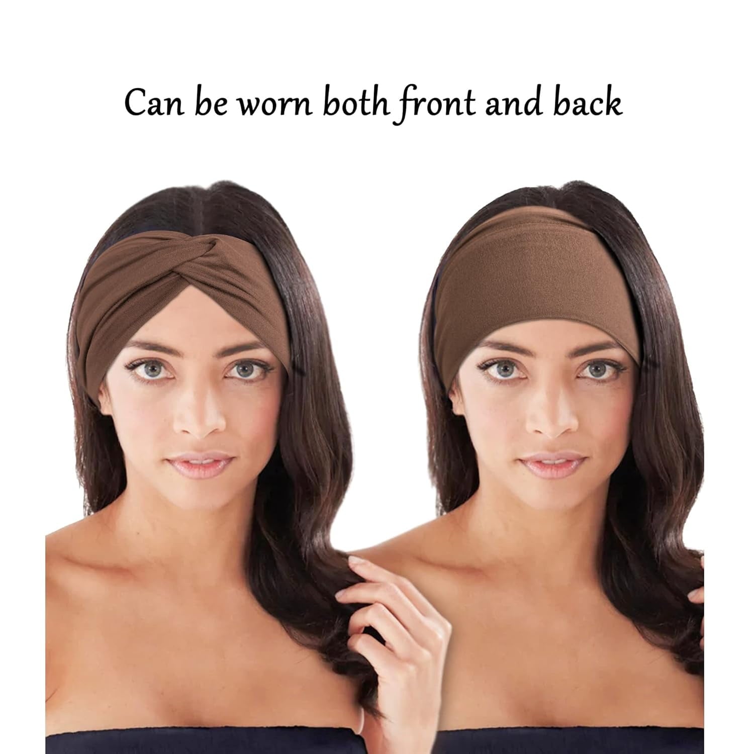 ZHUYING 10 PCS Wide Headbands for Women-Women Headbands African Wide Hair Wrap Extra Turban Head Bands for Lady Large Sport Workout Stretch - Image 5
