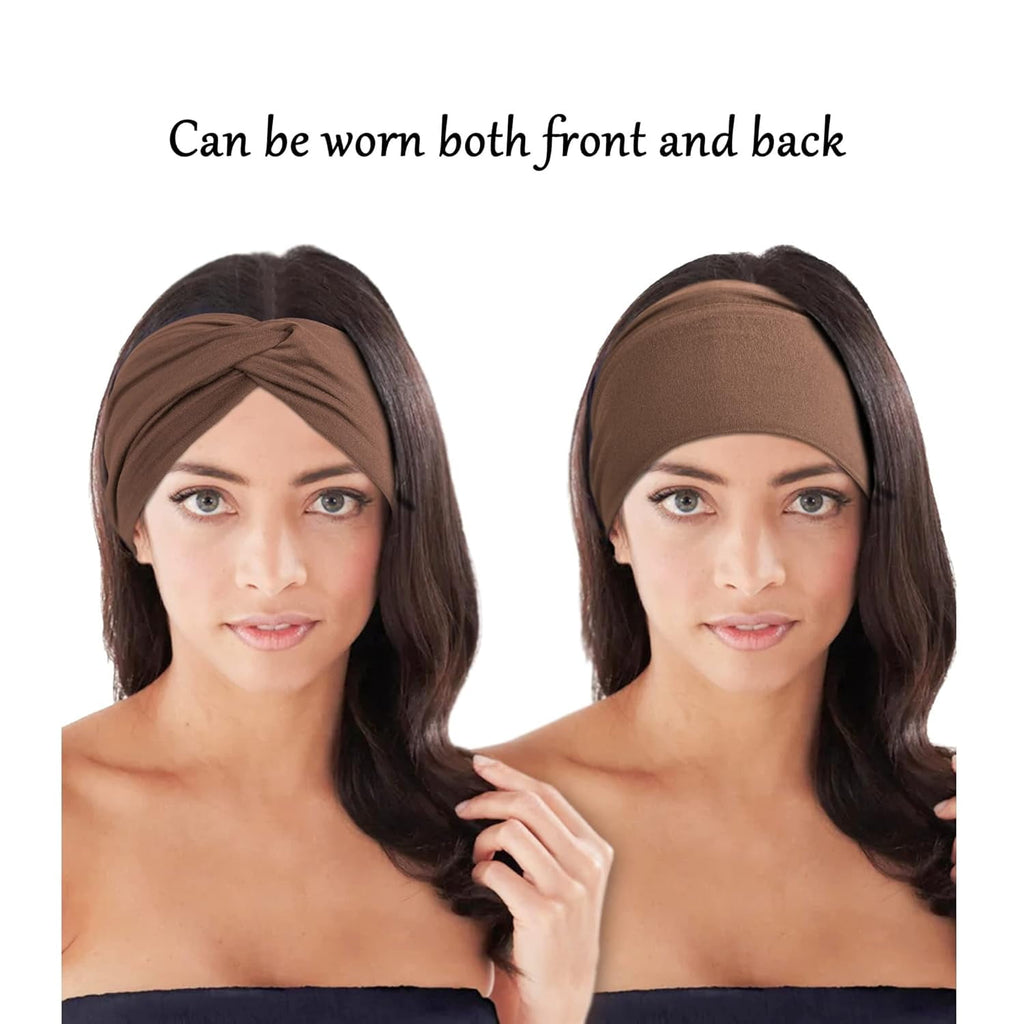 ZHUYING 10 PCS Wide Headbands for Women-Women Headbands African Wide Hair Wrap Extra Turban Head Bands for Lady Large Sport Workout Stretch - Image 5