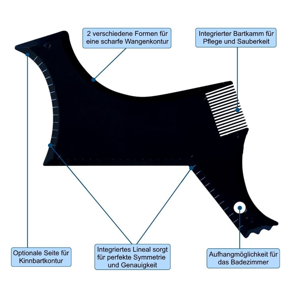 Template Tool for Men with Transparent Design and Precision Grooming Kit - Image 5