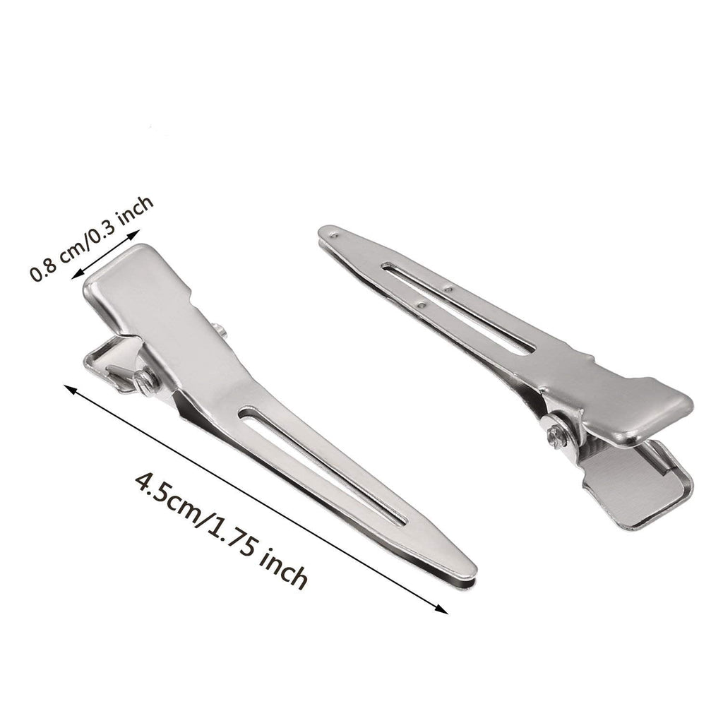 1.75 Prong Curl Metal Hair Clips for Dreads Lock Clips Hair Alligator Clips Silver Section Clips Metal Alligator Clip... - Image 4