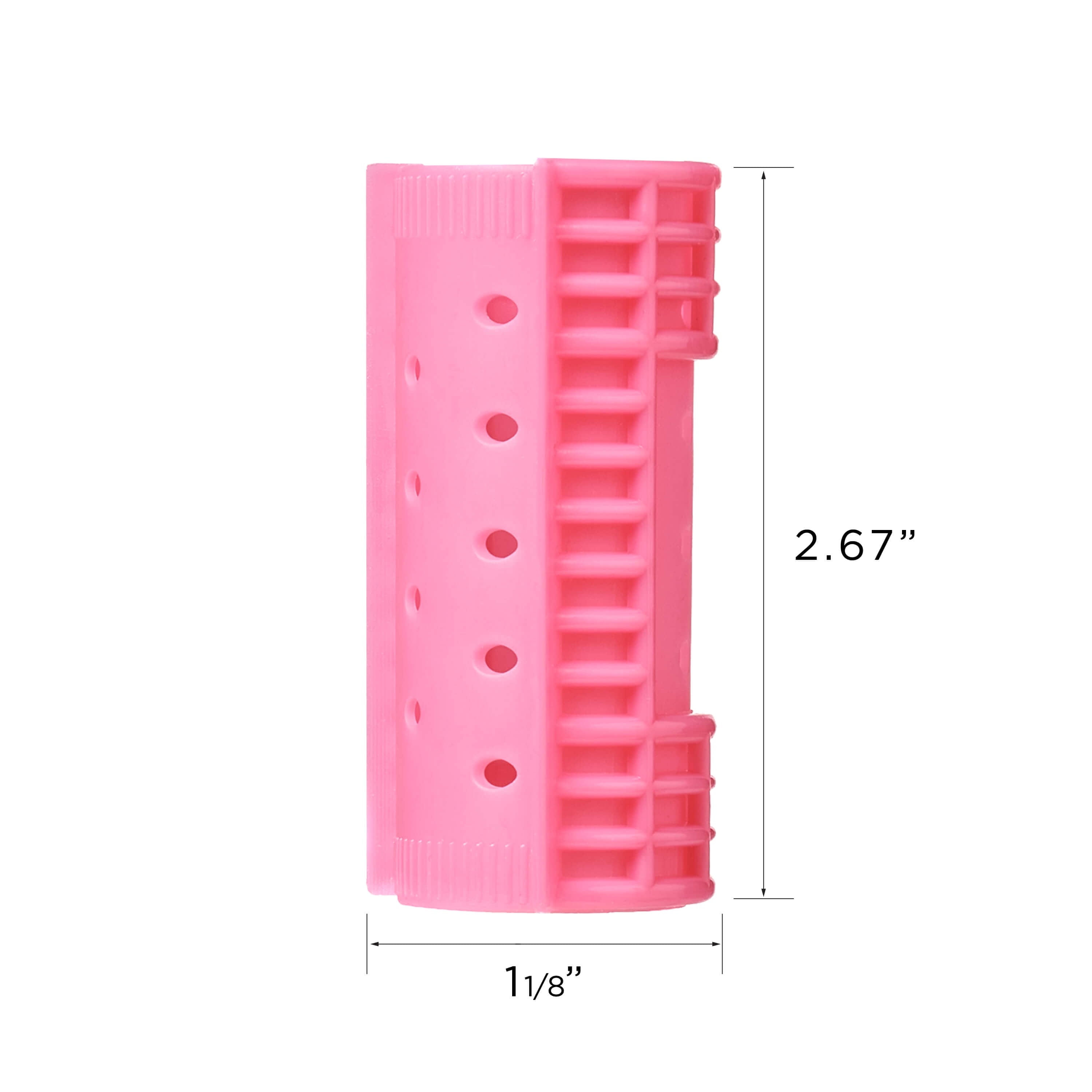 KISS COLORS & CARE Magnetic Snap On Hair Roller, 1 1/8", X-Large, 8 Piece Set, Hot Pink - Image 4