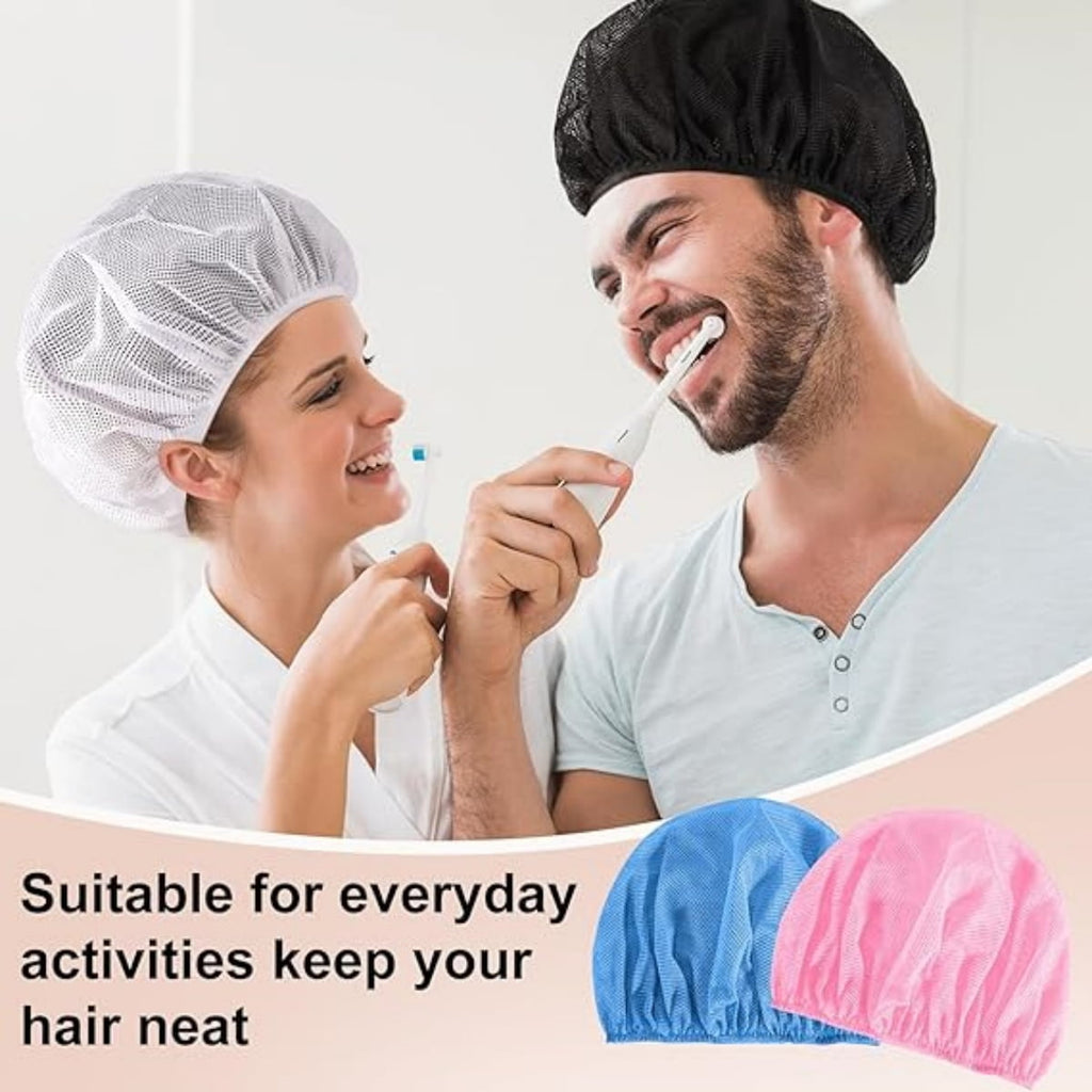 4 Pcs Mesh Sleep Bets,Breathable Shower Caps,Hair Nets Caps for Women,Reusable Multi-color Night Bets for Shower,Slee... - Image 6