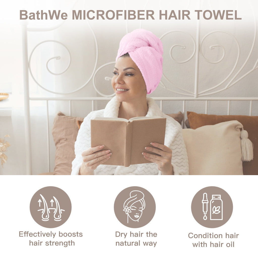 Wrap for Women 2 Pack, Ultra Absorbent Twist Turban Drying Cap Wrap, Blue&Gray - Image 3