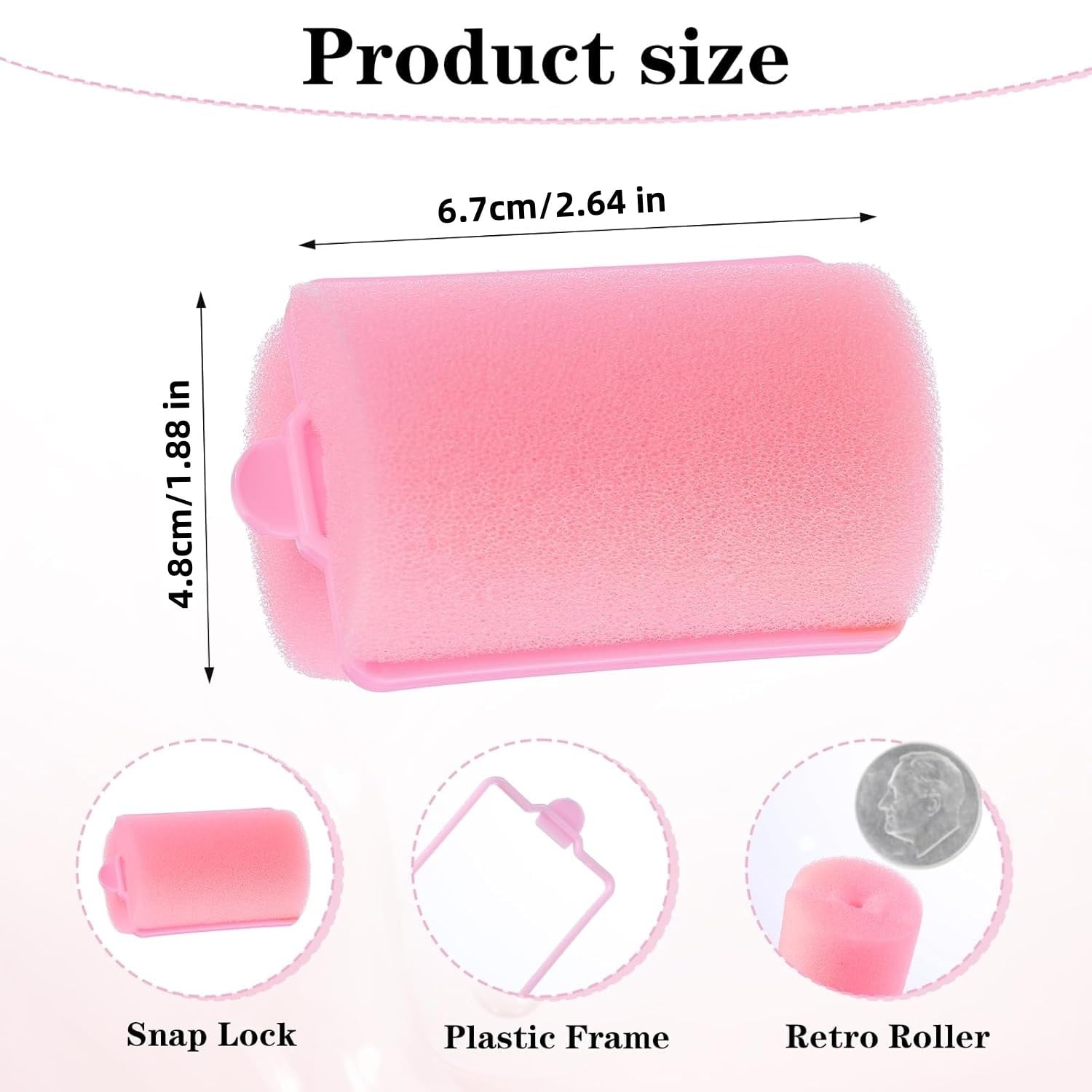 12 Pcs Sponge Hair Rollers,Jumbo Foam Heatless Curls Rollers for Short Long Hair,Flexible Sleeping Hairdressing Curle... - Image 4