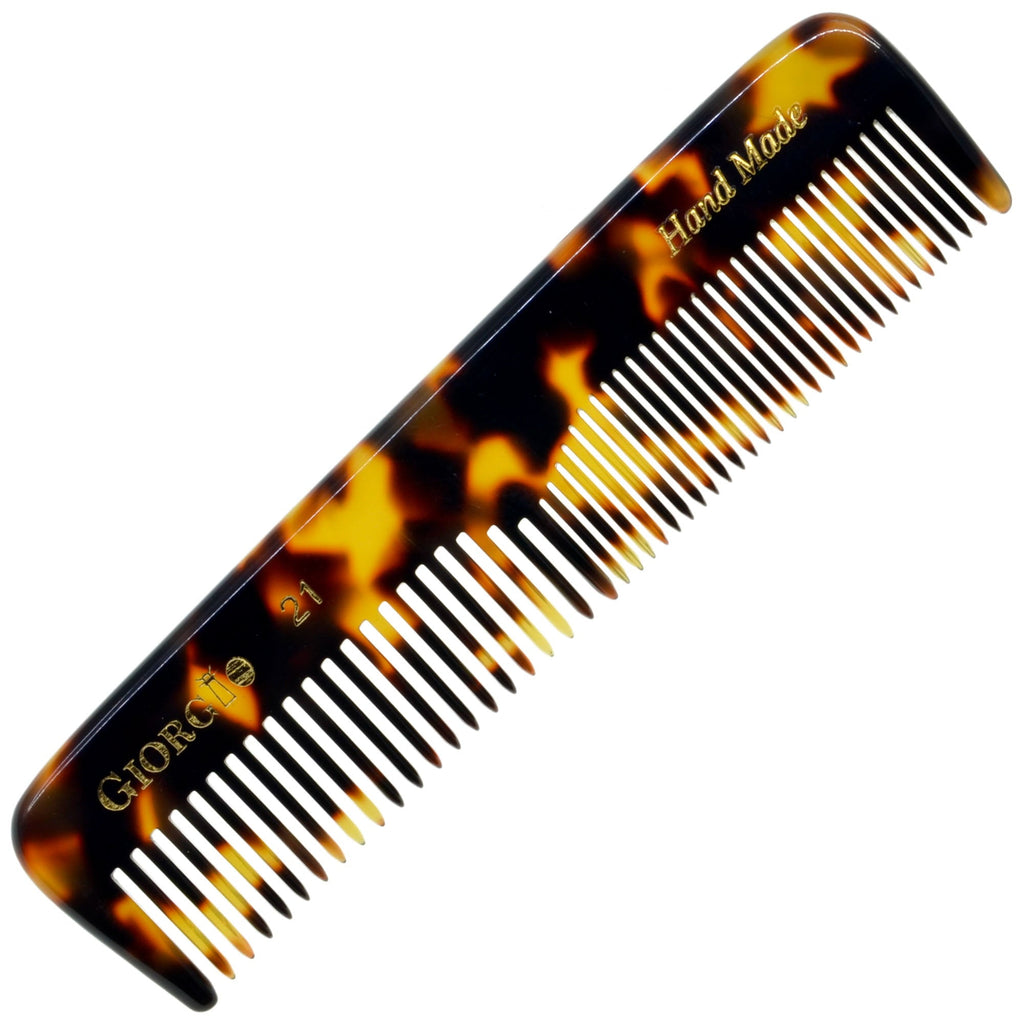and WideTooth Pocket Comb - Hair Styling Comb for Men and Women, Handmade Beard and Mustache Grooming Comb, Saw Cut a...