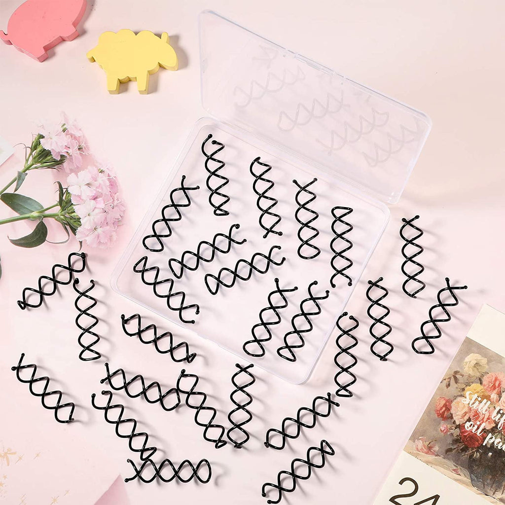 Casewin 20pcs Spiral Hair Pins, Rotating Pin Non-Scratch Round Tips, Twist Screw Hair Pin for Women Bun Hair Style DIY, Spiral Bobby Pins Bl - Image 6