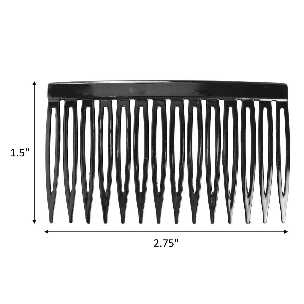Plastic Side Hair Combs, Multicolor, 12 Count - Image 2