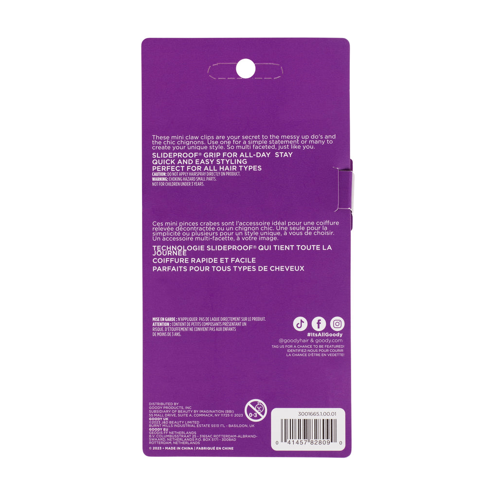 Goody Claw Clips Mini 12Ct Slideproof?? Grip, All Hair Types - Image 5