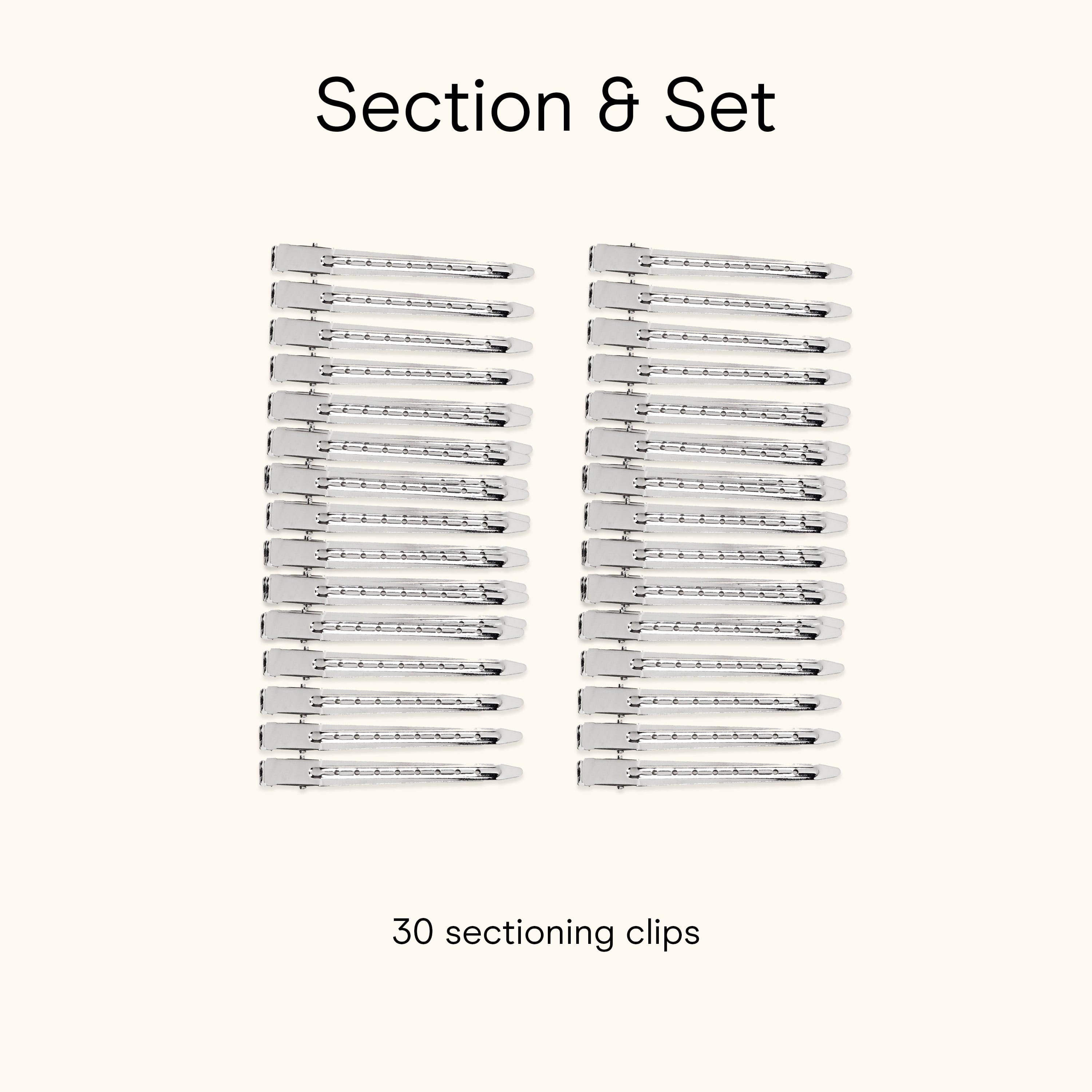 Single Prong Pin-Up Salon Hair Setting Clips, Silver, 30 Count - Image 6