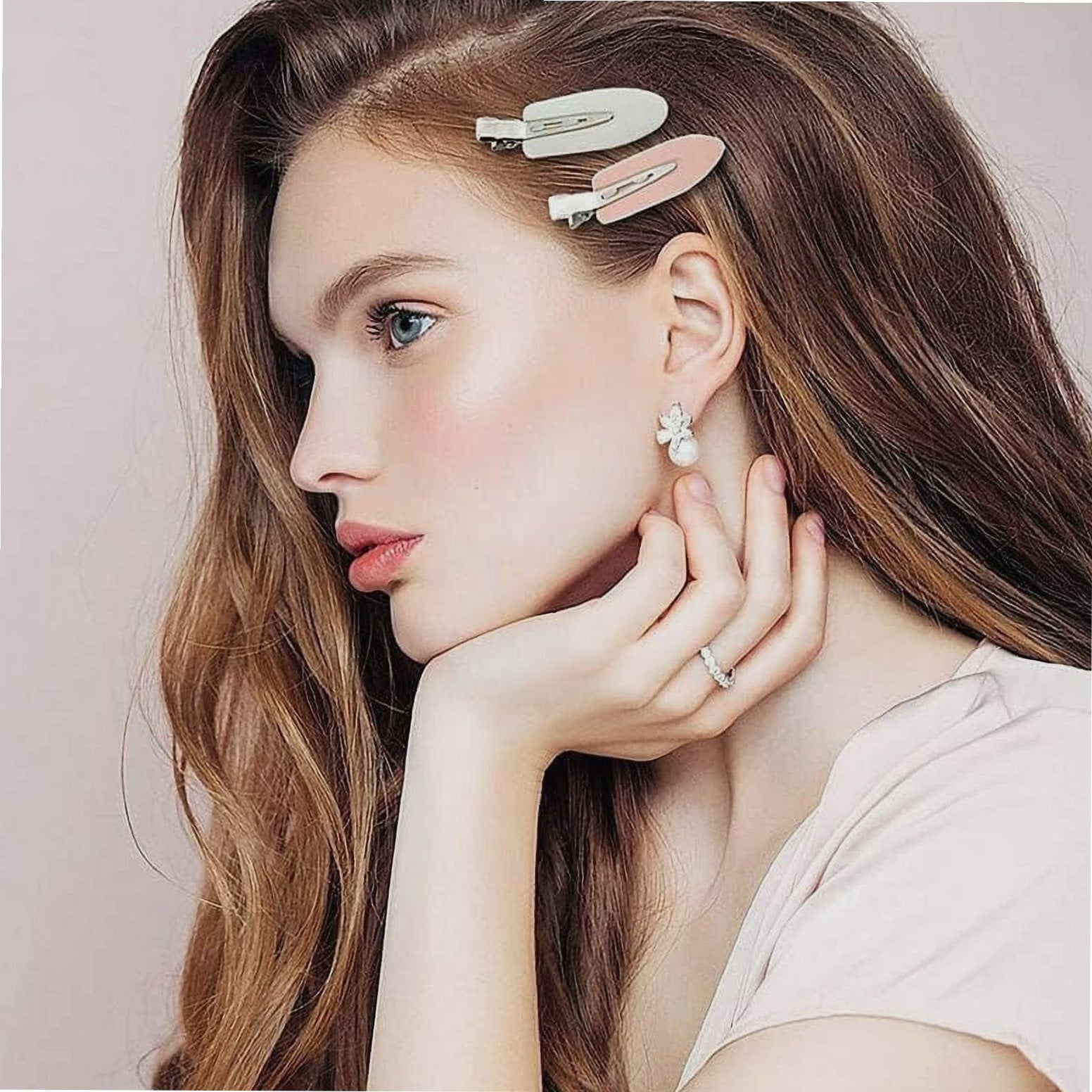 24 Pcs No Bend Hair Clips, No Crease Curl Pin Clips Creaseless Hair Clips, for Styling Sectioning Hairstyle Bangs Wav... - Image 3