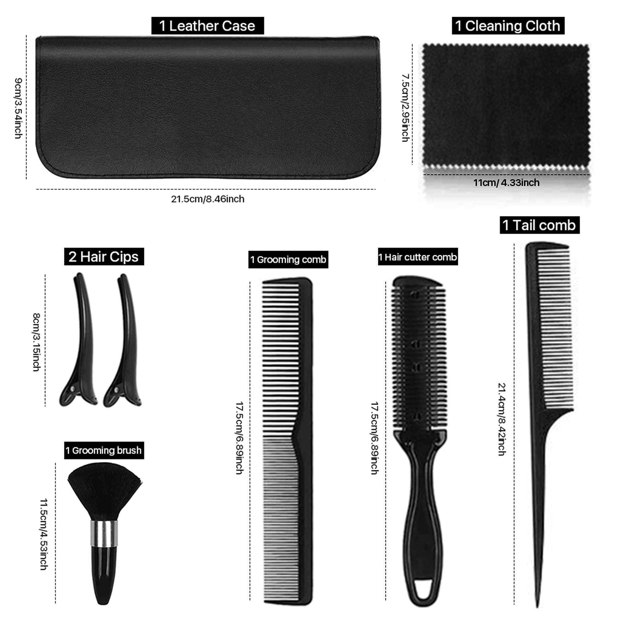 Professional Hair Cutting Scissors Tools for Women Men, 10 PCS Haircut Kit Scissors for Cutting Hair - Image 2