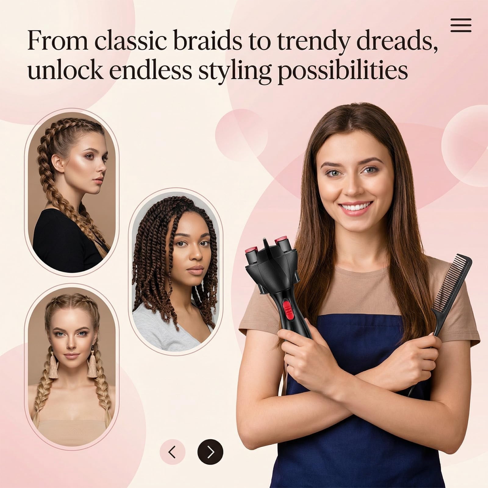 Machine Electric Quick Twister for French Dreadlock Maker, Styling Tool for Women, Girls & stylistsBatteries not incl... - Image 4