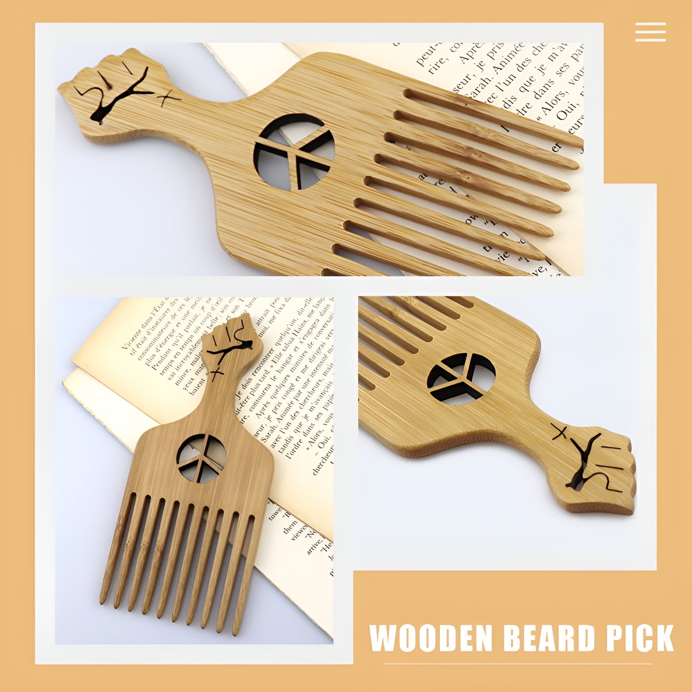 2026 New Hair Comb Combs for Men Hairbrush Plastic Comb Beard Pick Comb Afro Comb for Home,Salon,Barber,Travel,Gym - Image 4