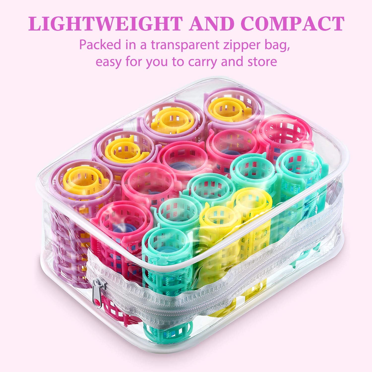 30 Plastic Hair Rollers, 5 Sizes Self-Grip Curlers, Hair Rollers for Long Medium Short Thin Fine Hair, No Heat Requir... - Image 3