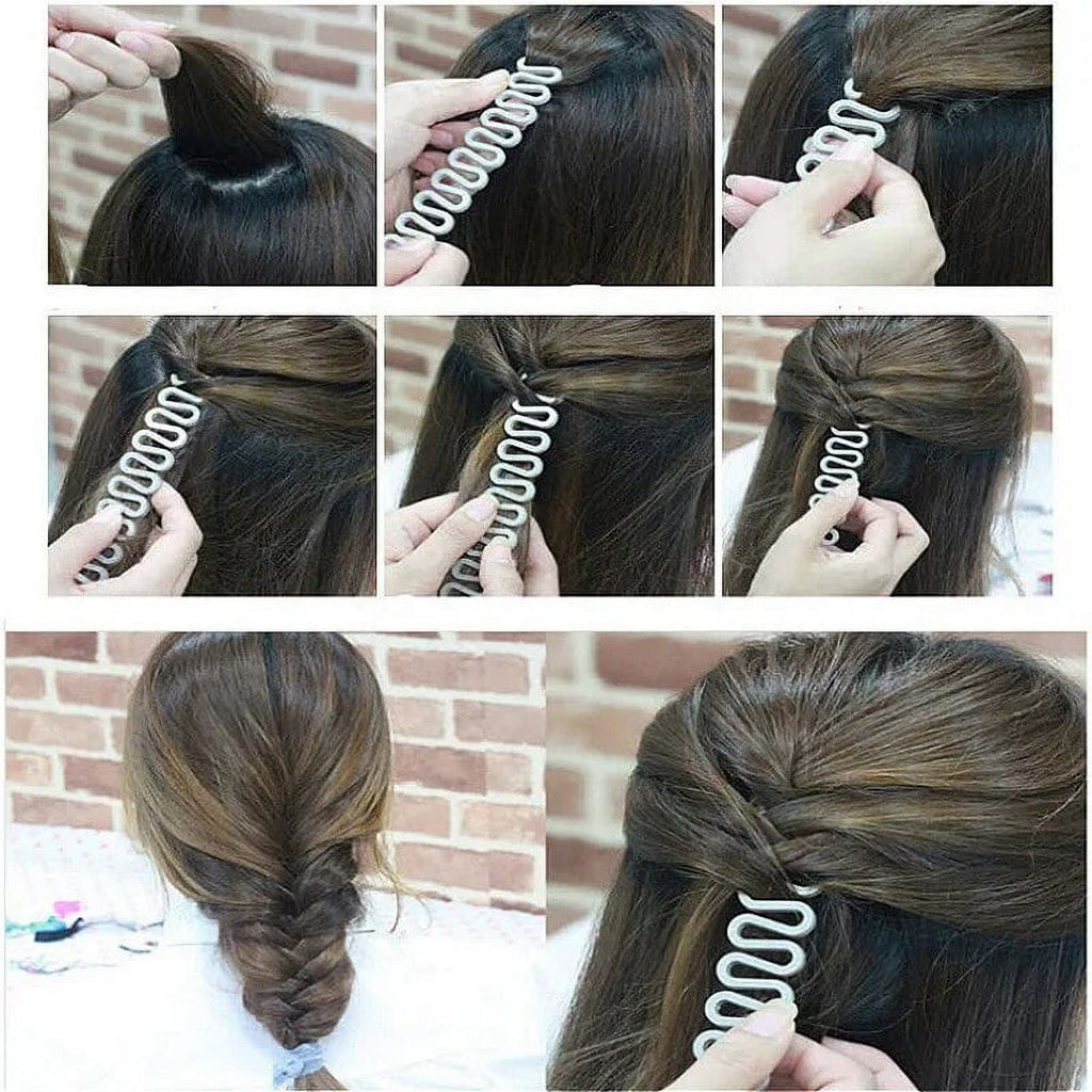 3pcs Holder Clip Wave Hair Braiding Tool Weave Hair Braider Roller Hair Twist Styling Tool DIY Accessories Women Hair Braid Tool - Image 2