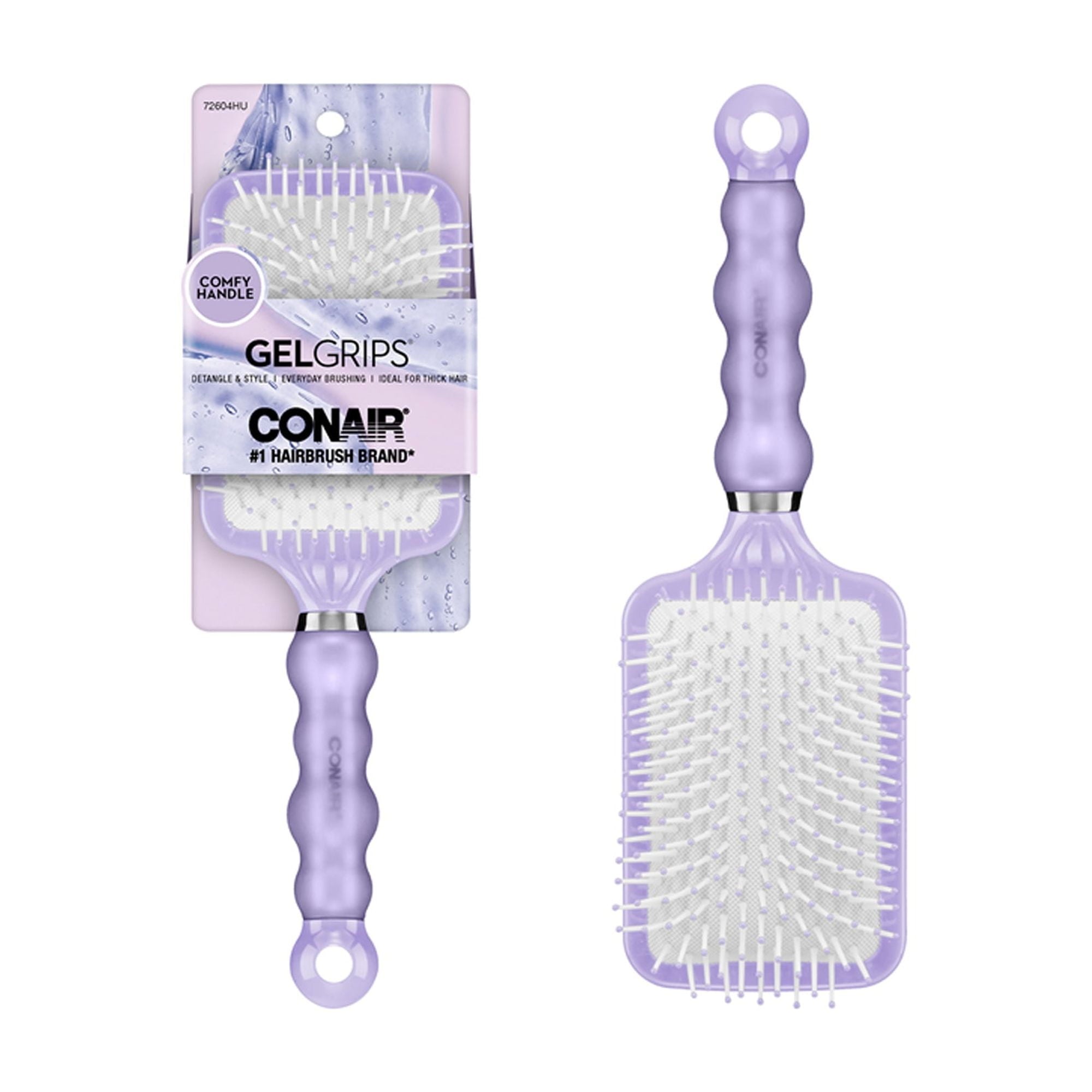 Conair Smooth & Effortless Ultra Paddle Hairbrush with Nylon Bristles and Comfy Handle - Image 5
