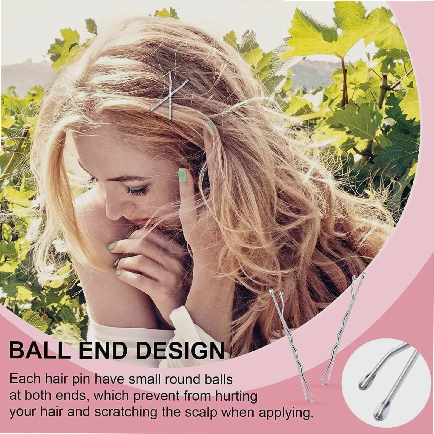 Bobby Pins, 120 Pcs Hair Grips Hair Pins for Women Fine Hair with BoxSilver,5 cm/2 Inches) - Image 2