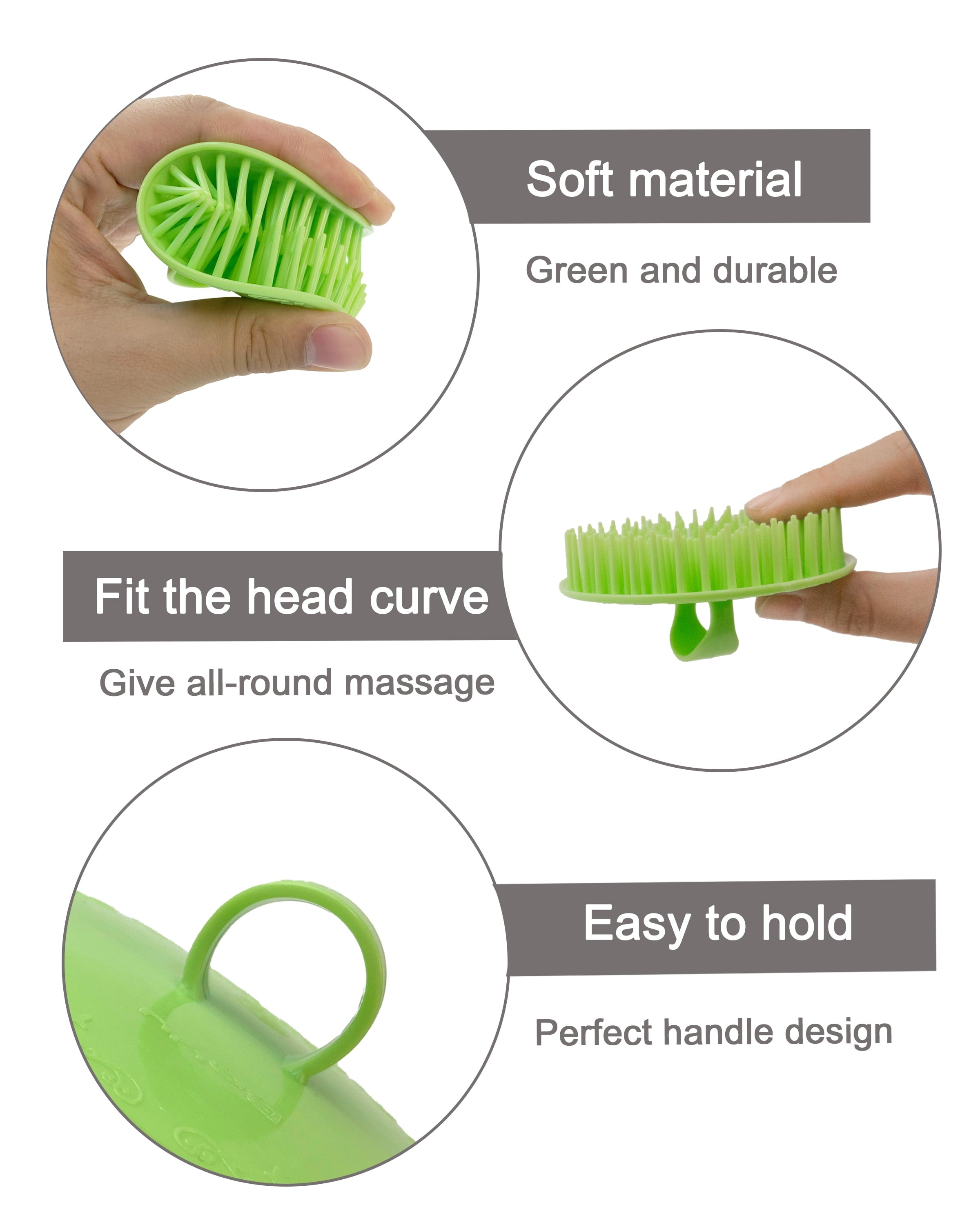 Hair Scalp Massager Shampoo Brush, 6 Pcs Scalp Brush Shower, Soft Scalp Scrubber for Dandruff, Scalp Exfoliator for Adults, Children and Pet - Image 5