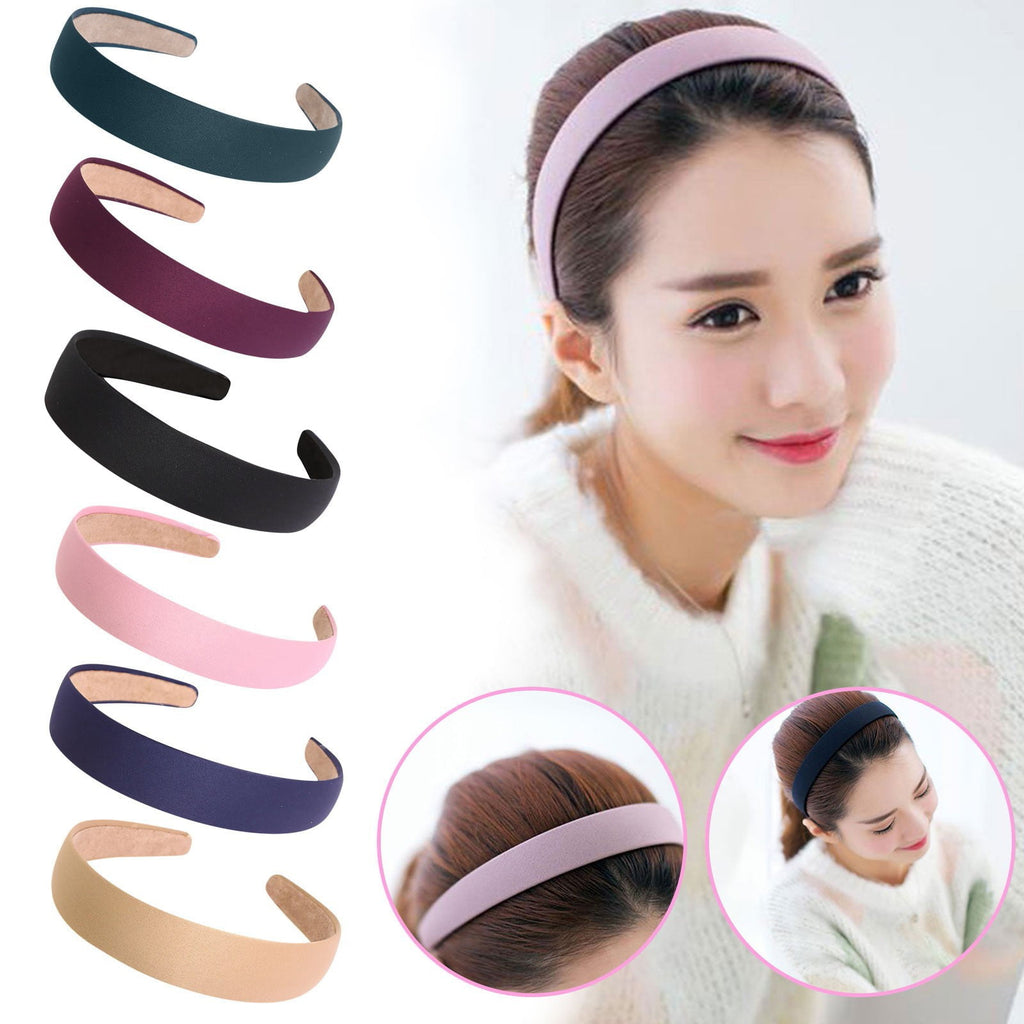Women Wide Elastic Fashion Headbands Head Hoop Hair Accessories Thick Headwear for Women Girls Hair Band Khaki - Image 5