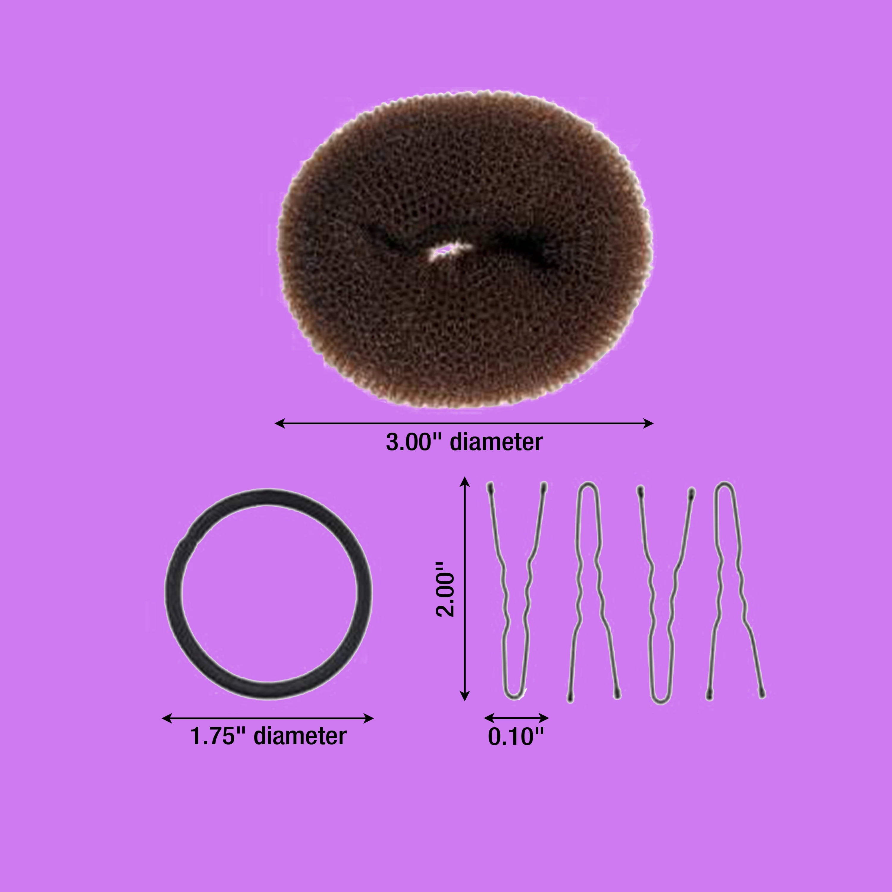 Kit with Bobby Pins, Brown, 6 pk - Image 3
