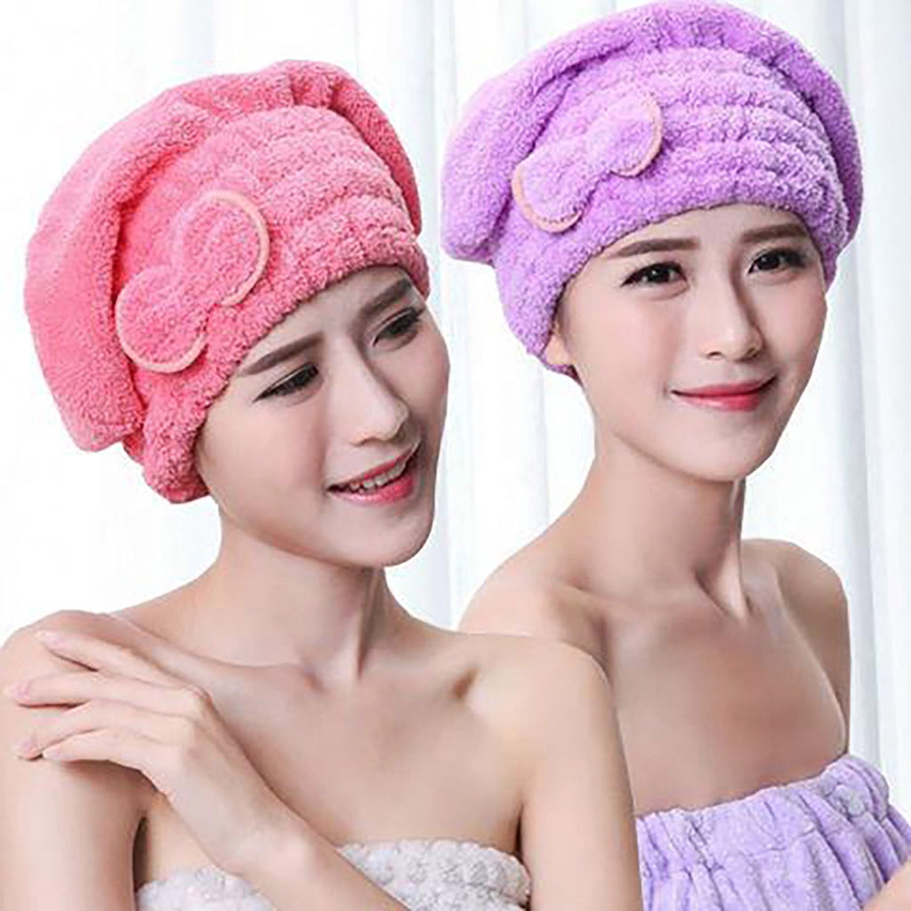 Towel Wrap Drying Cap Soft Absorbent Bandana Towel Quick Dry Bandana with Bow Knot for Curly Long Thick Wet - Image 4