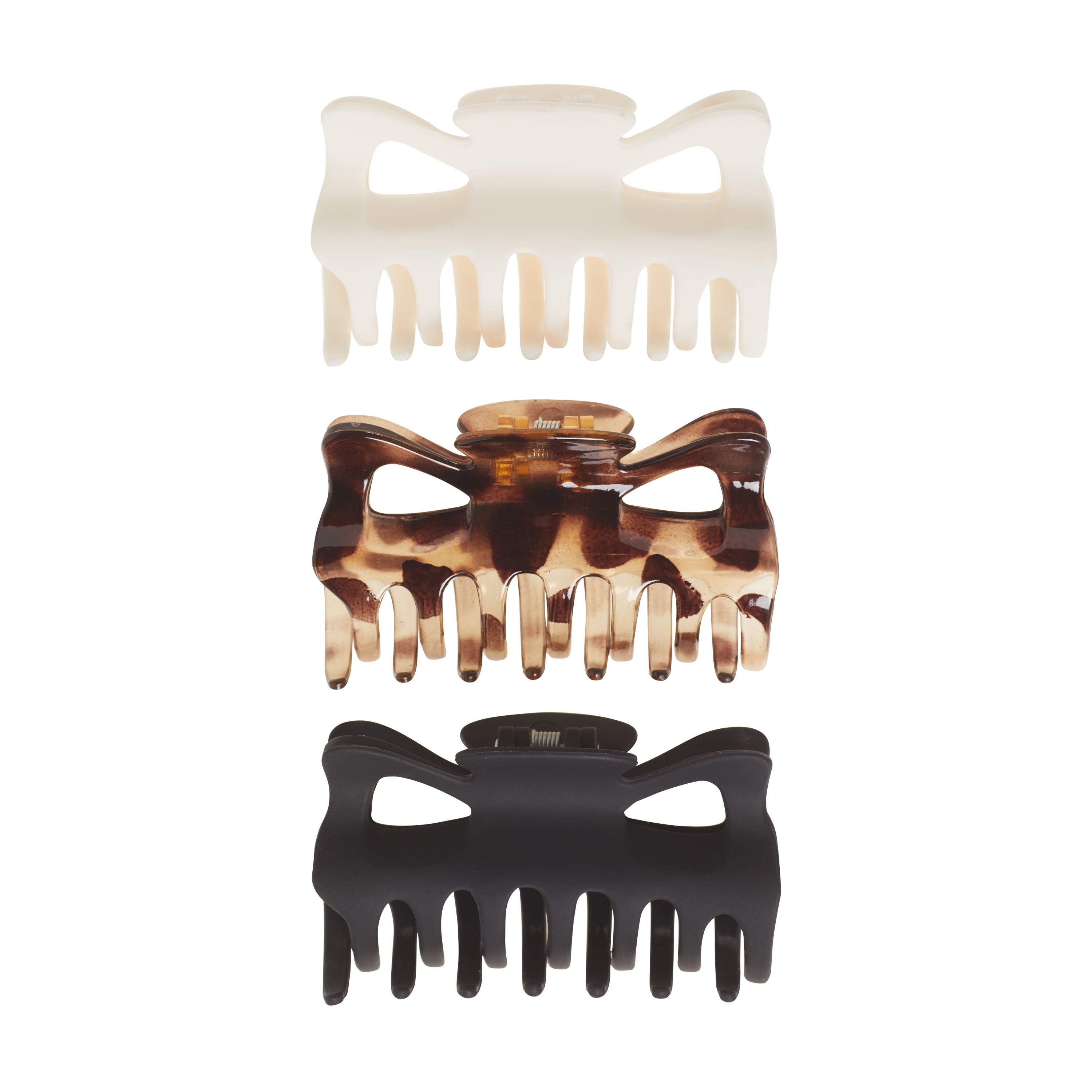 Goody Classic Large Claw Clips 3 Ct Neutral Colors - Image 2