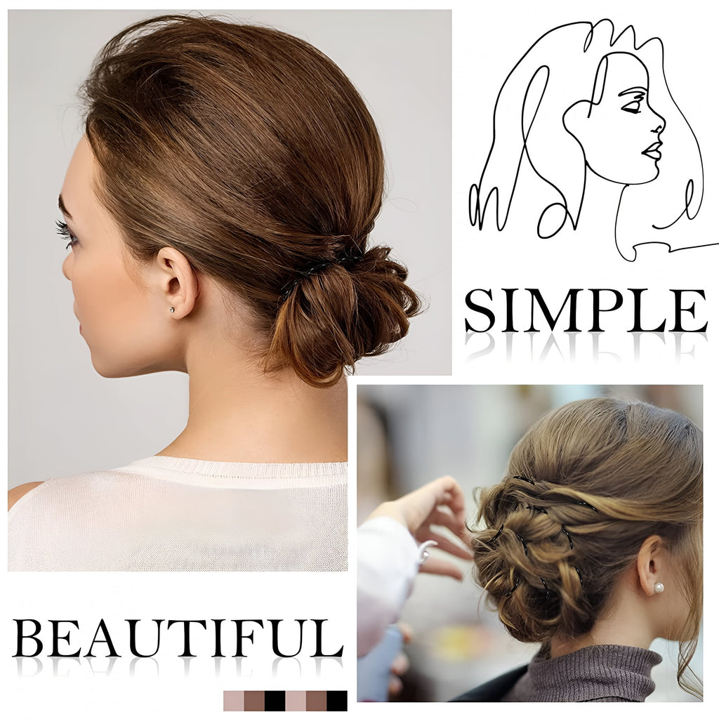 2026 New 50Pcs 3 Inches U Shaped Hair Pins Ballet Bobby Pins Curved Bobby Pins Hair Pins for Women Girls Thick Thin L... - Image 4