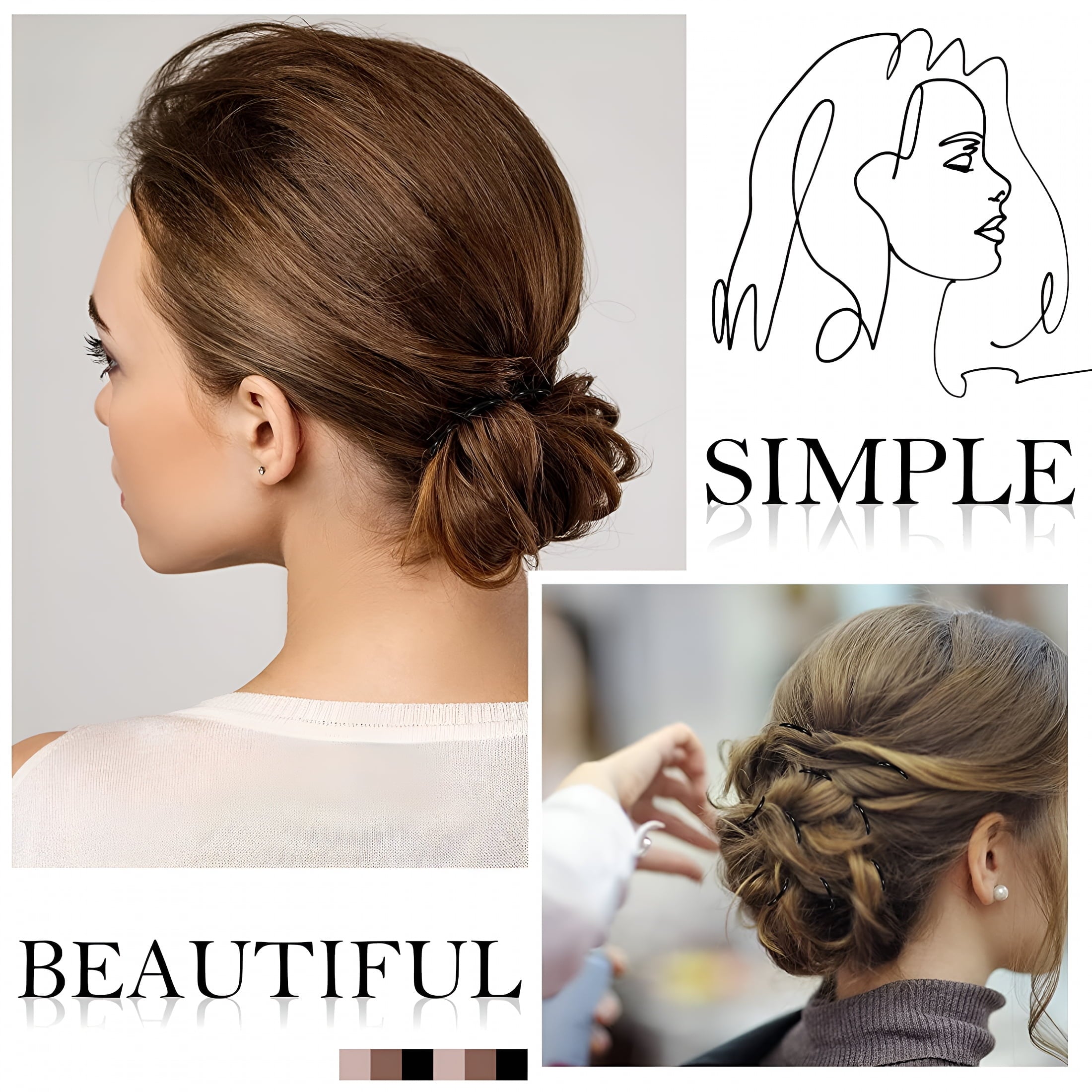 2026 New 50Pcs 3 Inches U Shaped Hair Pins Ballet Bobby Pins Curved Bobby Pins Hair Pins for Women Girls Thick Thin L... - Image 4