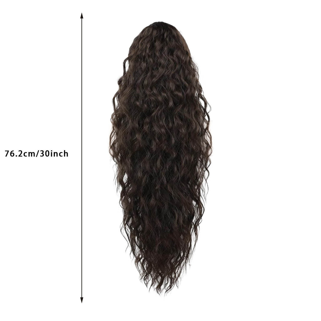 30 inch Claw Long Wavy Ponytail Extension Pony Tail Clip in Hair Extensions for Women Synthetic Hairpiece - Image 5