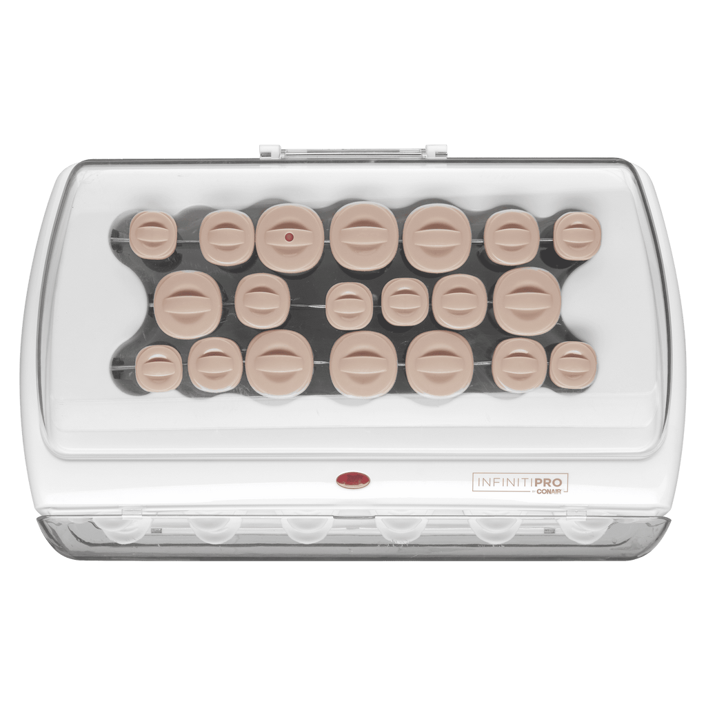 Infiniti Pro by Conair Ceramic Flocked Hot Rollers for Women, 20 Assorted Hair Curlers with Clips, 85-Second Heat-Up, For Long, Medium, and - Image 3