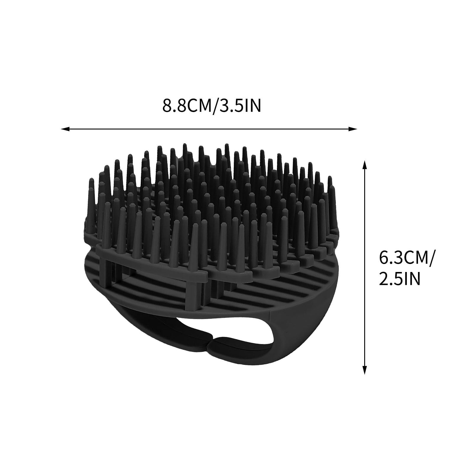 Massager Shampoo Brush with Soft Silicone Bristles for Care and Growth, Shower Head Scrubber Exfoliator for Dandruff,... - Image 2