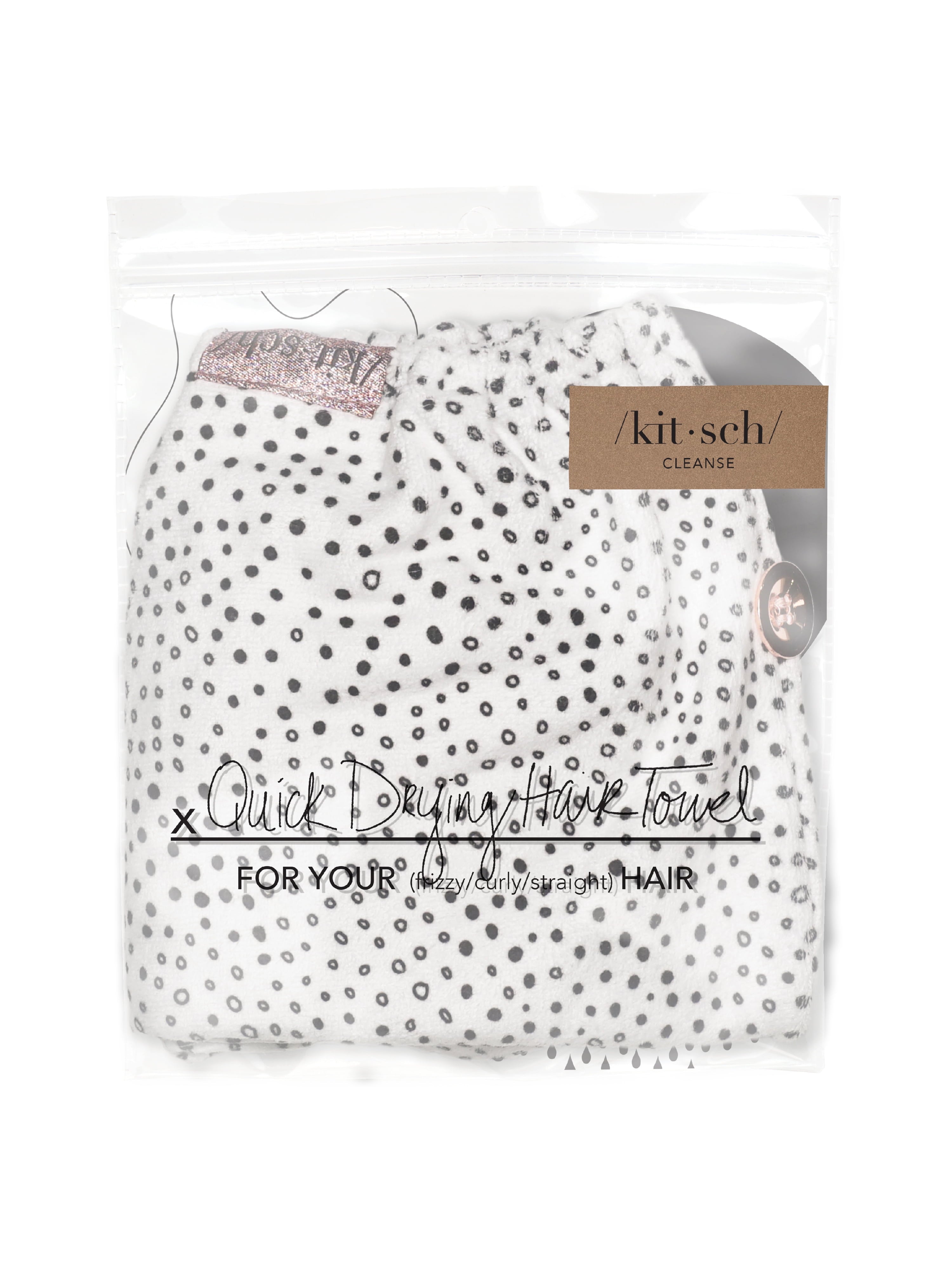 Super Absorbent Microfiber Hair Towel Wrap, Micro Dot, 1 Count - Image 5