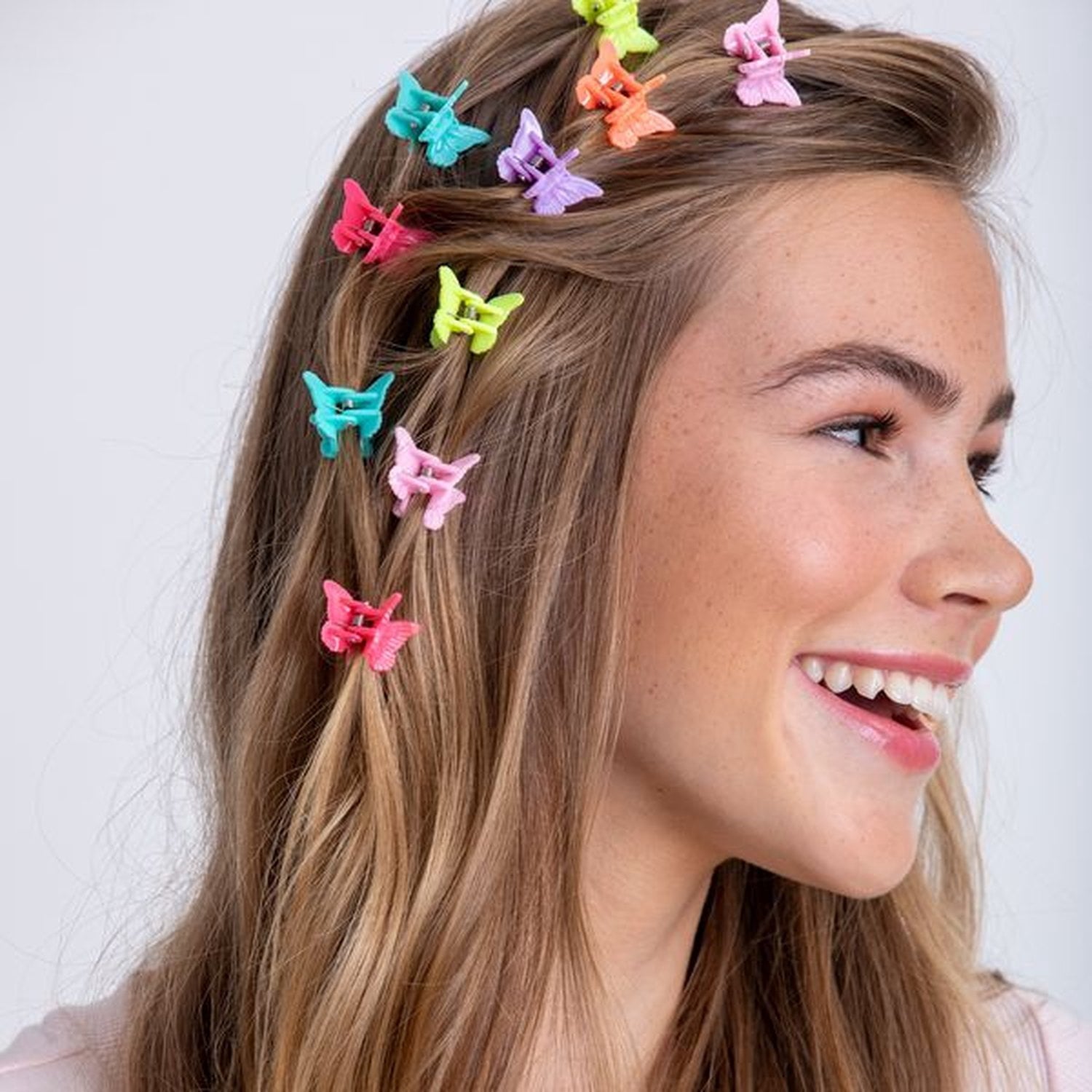 Scunci Mini Butterfly Claw Clips, Multicolor, 12 Count - Image 3