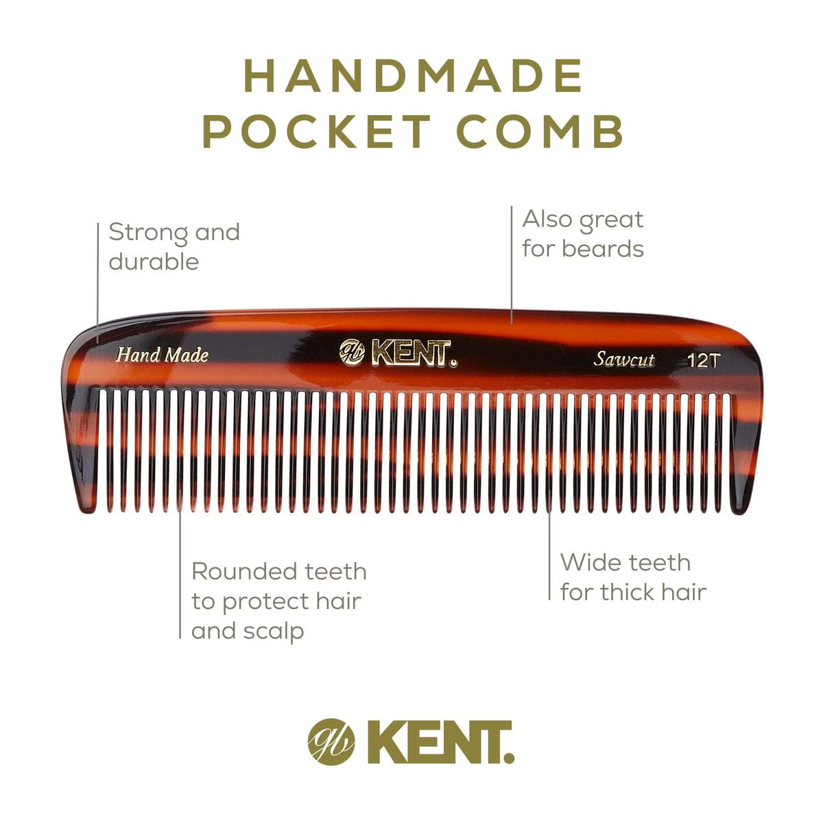 All Coarse Hair Detangling Comb Wide Teeth Pocket Comb for Thick Curly Wavy Hair. Hair Detangler Comb for Grooming St... - Image 5