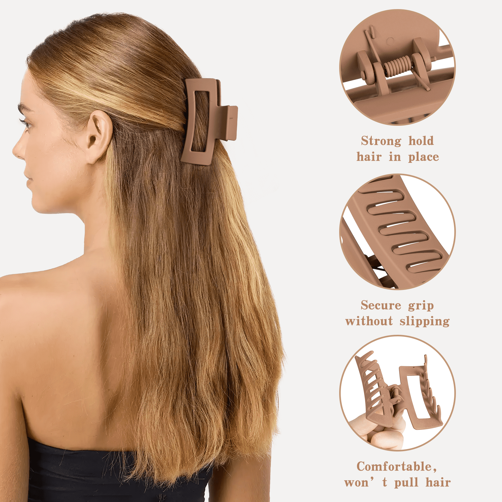 12 Pcs Hair Clips for Women 3 Styles Small Medium Large Claw Clips for Thin Thick Hair, Strong Hold Non-Slip Hair Acc... - Image 5