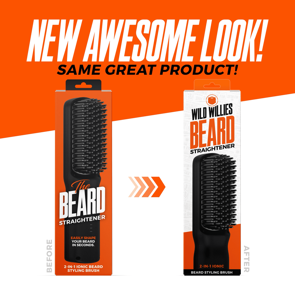 Wild Willie's Beard Straightener, 2-in-1 Beard Ionic Styling Brush - Image 6