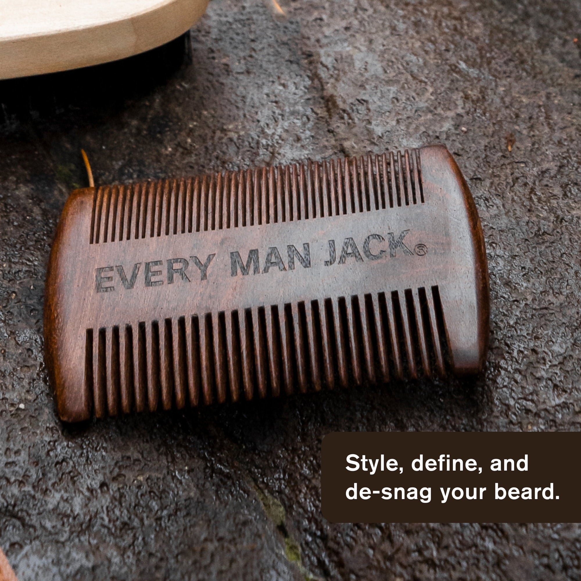 Every Man Jack Beard Comb Ebony Wood - Image 4