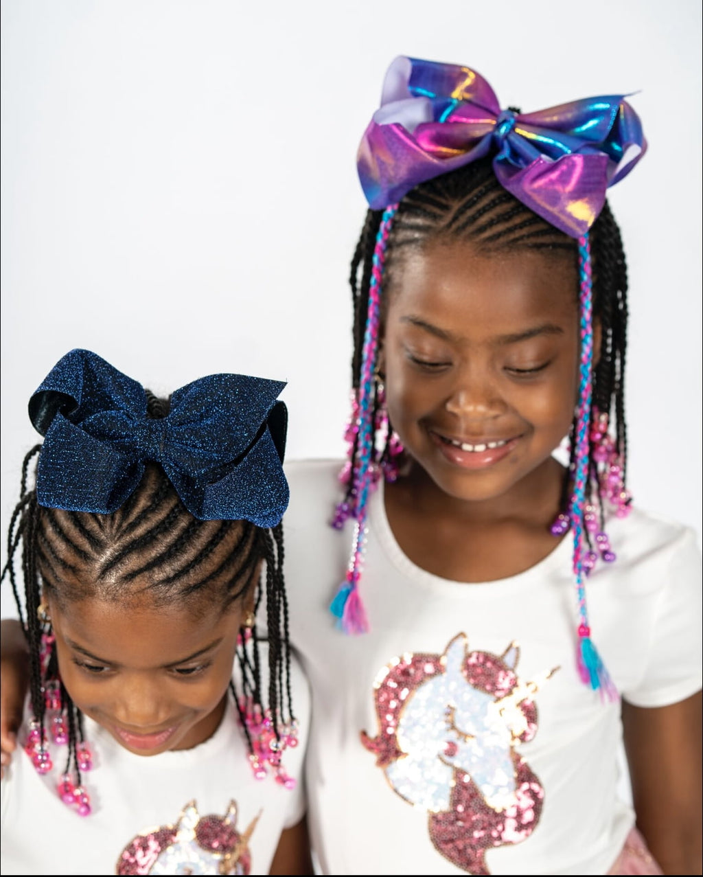 & Bead It Tool Automatic Hair Braider with Beads Pink and Purple with Glitter - Image 6
